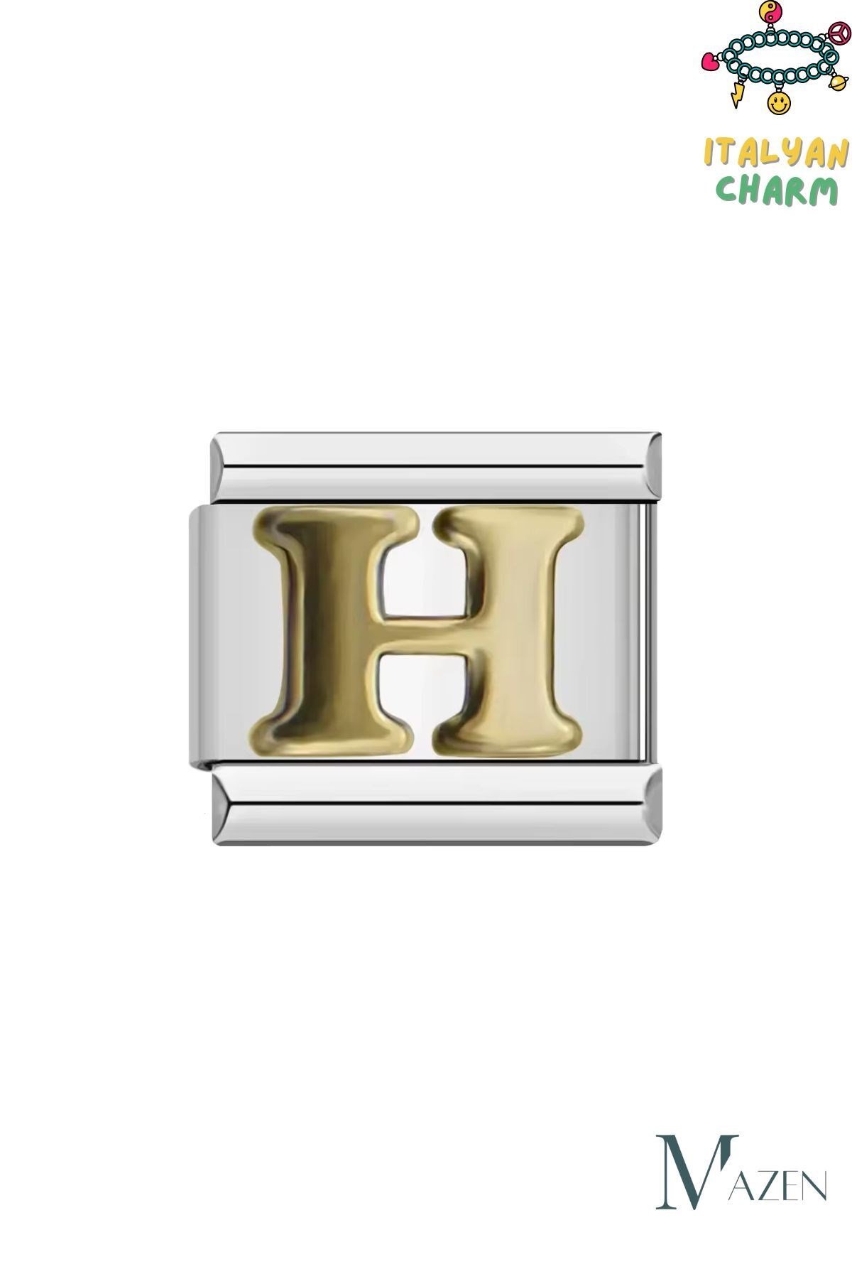 H HARFİ, HARF  İTALYAN BİLEKLİK CHARMI