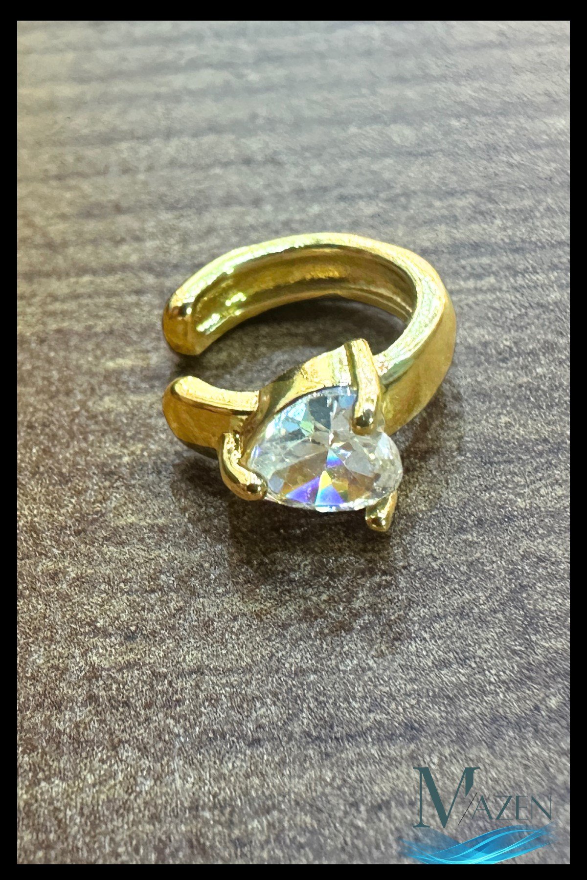 Kalp Taşlı Kıkırdak Küpe | Earcuff | Kadın Takı Aksesuar | Delik Gerektirmeyen