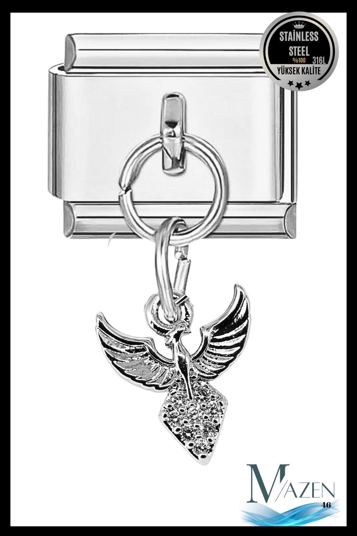 Kanat Sallantılı Charm | İtalyan Bileklik Uyumlu | İtalyan Çarm Kadın Takı Aksesuar
