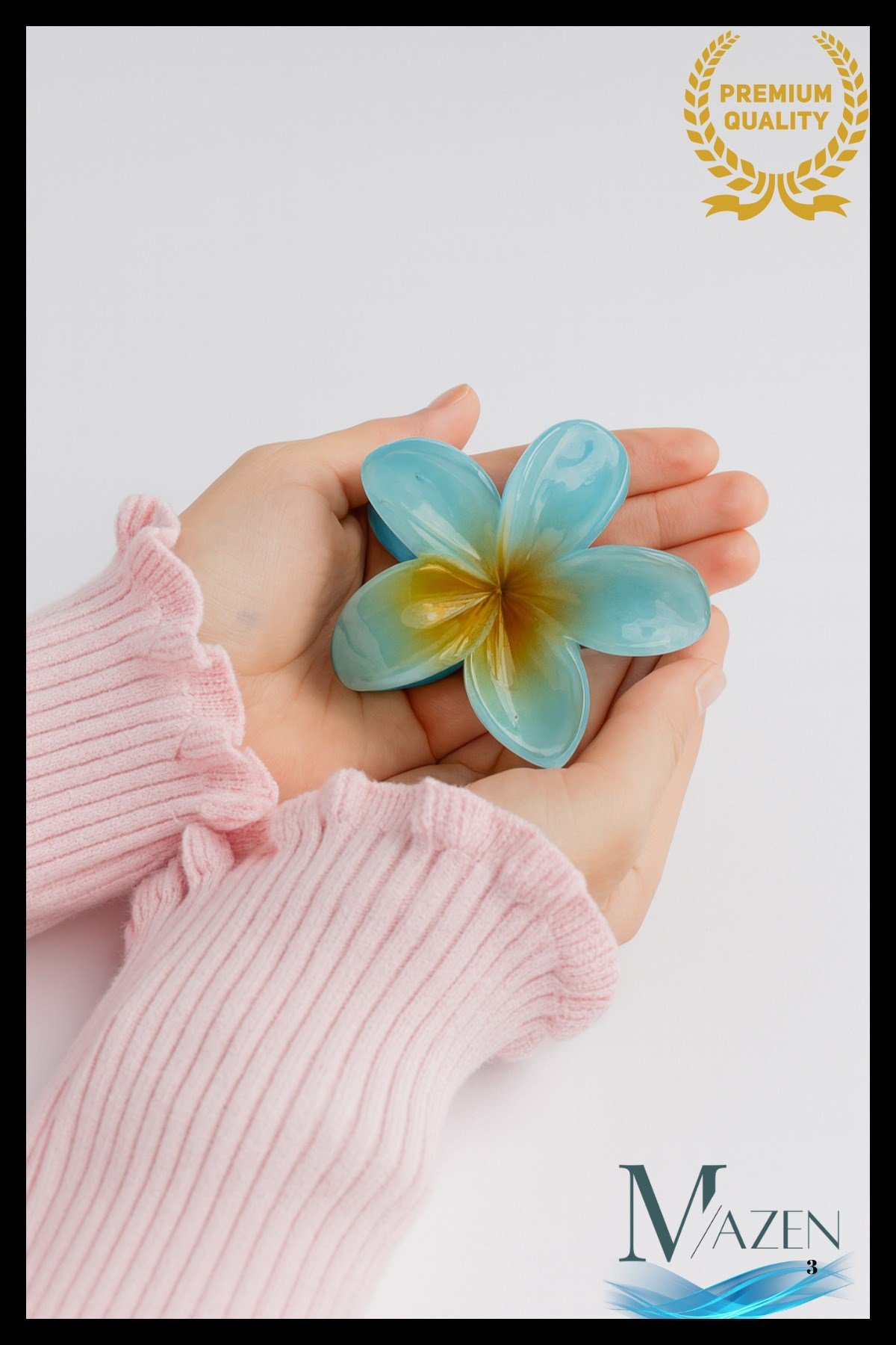 Lotus Çiçek Mandal Toka | Büyük Boy | Dayanıklı Kaliteli İthal Saç Aksesuarı