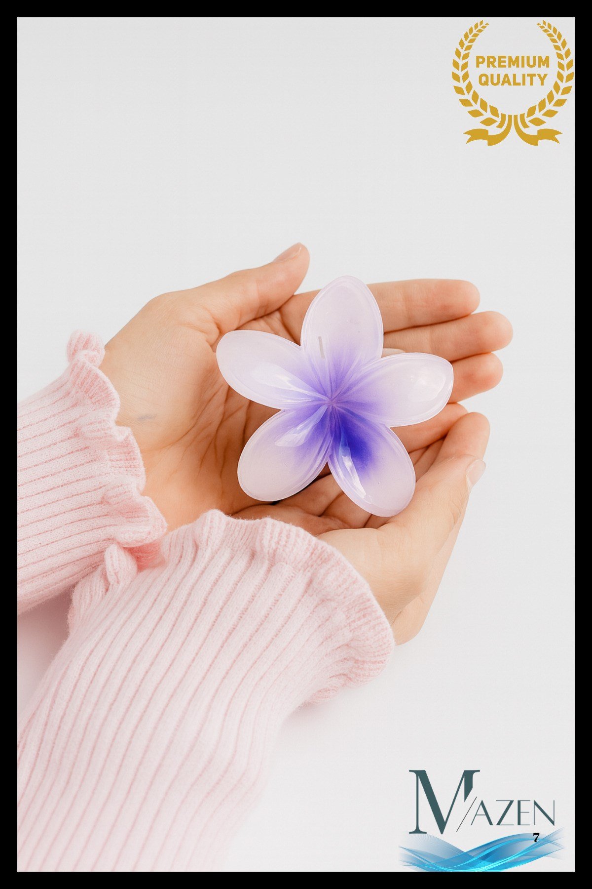 Lotus Çiçek Mandal Toka | Büyük Boy | Dayanıklı Kaliteli İthal Saç Aksesuarı