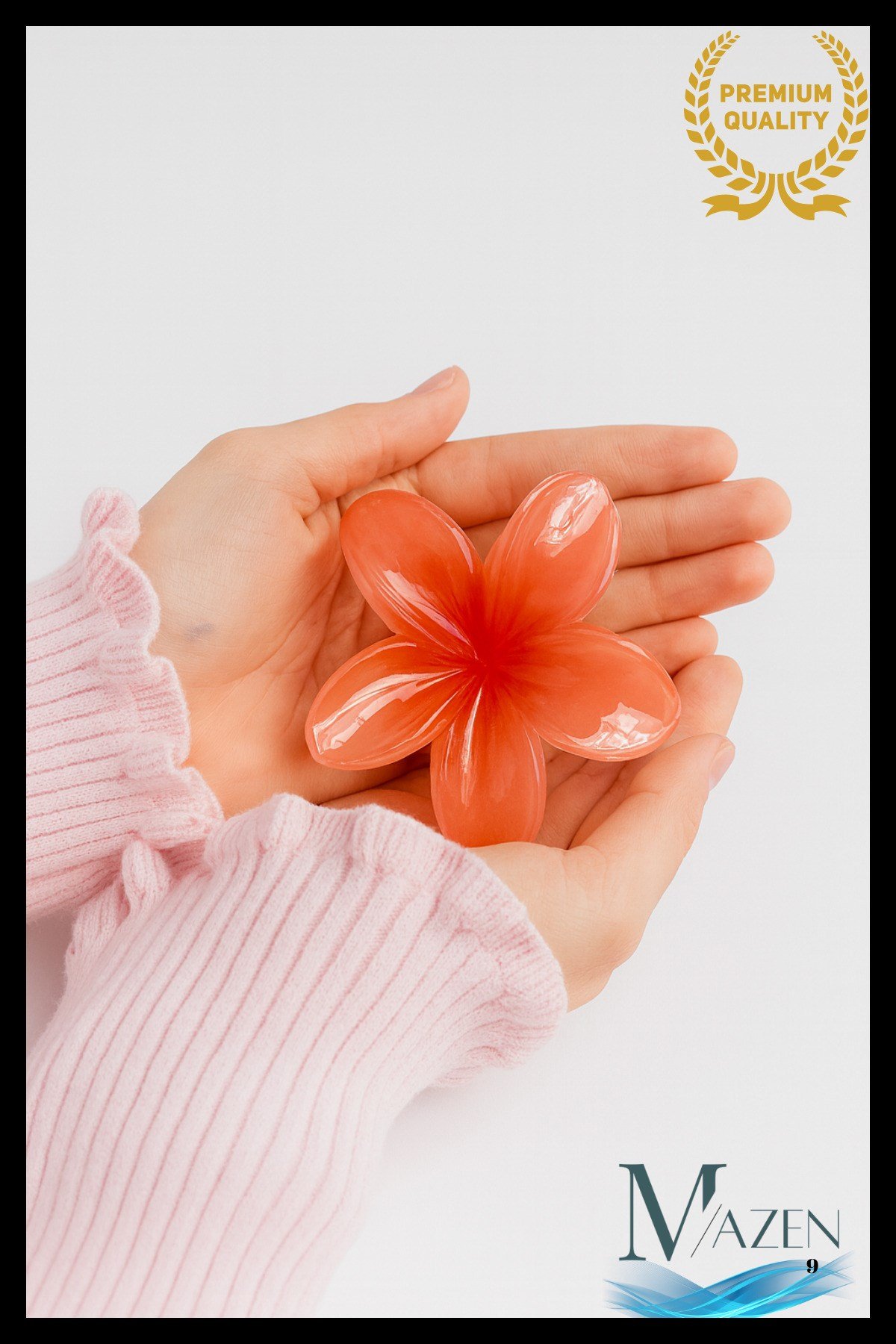 Lotus Çiçek Mandal Toka | Büyük Boy | Dayanıklı Kaliteli İthal Saç Aksesuarı