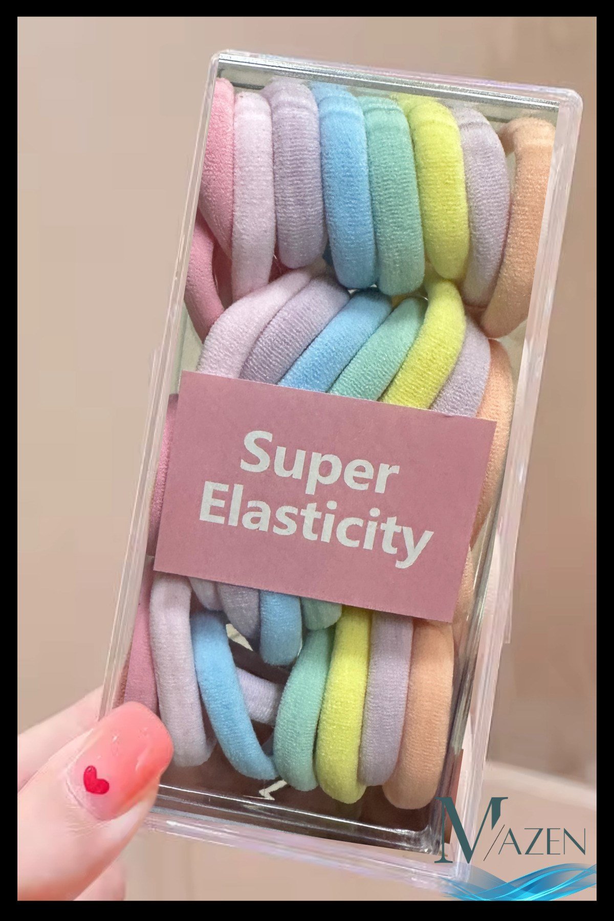 Pastel Tonlar Süper Elastik Saç Lastiği 32'li | Çocuk ve Yetişkin Uyumlu | Yumuşak Kumaş Toka Seti
