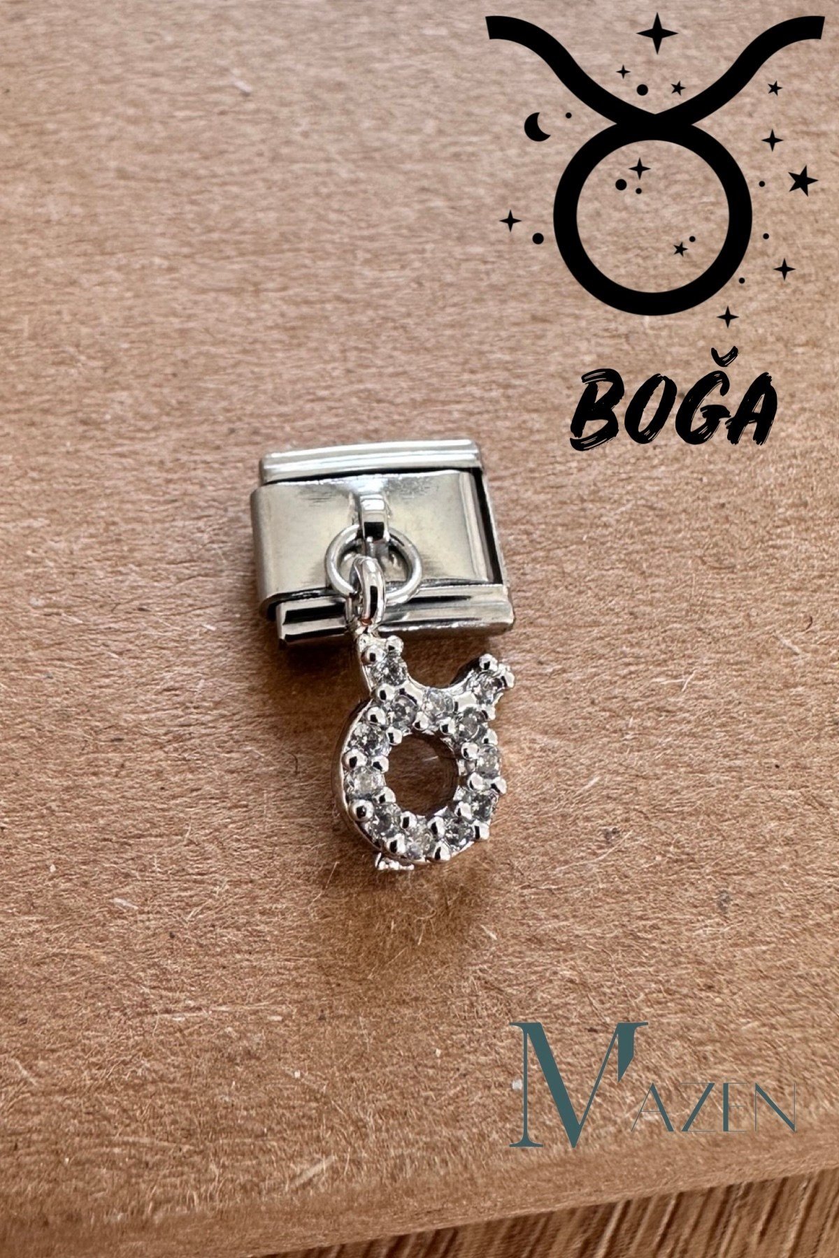 Sallantılı Burç İtalyan Bileklik Charmı BOĞA BURCU