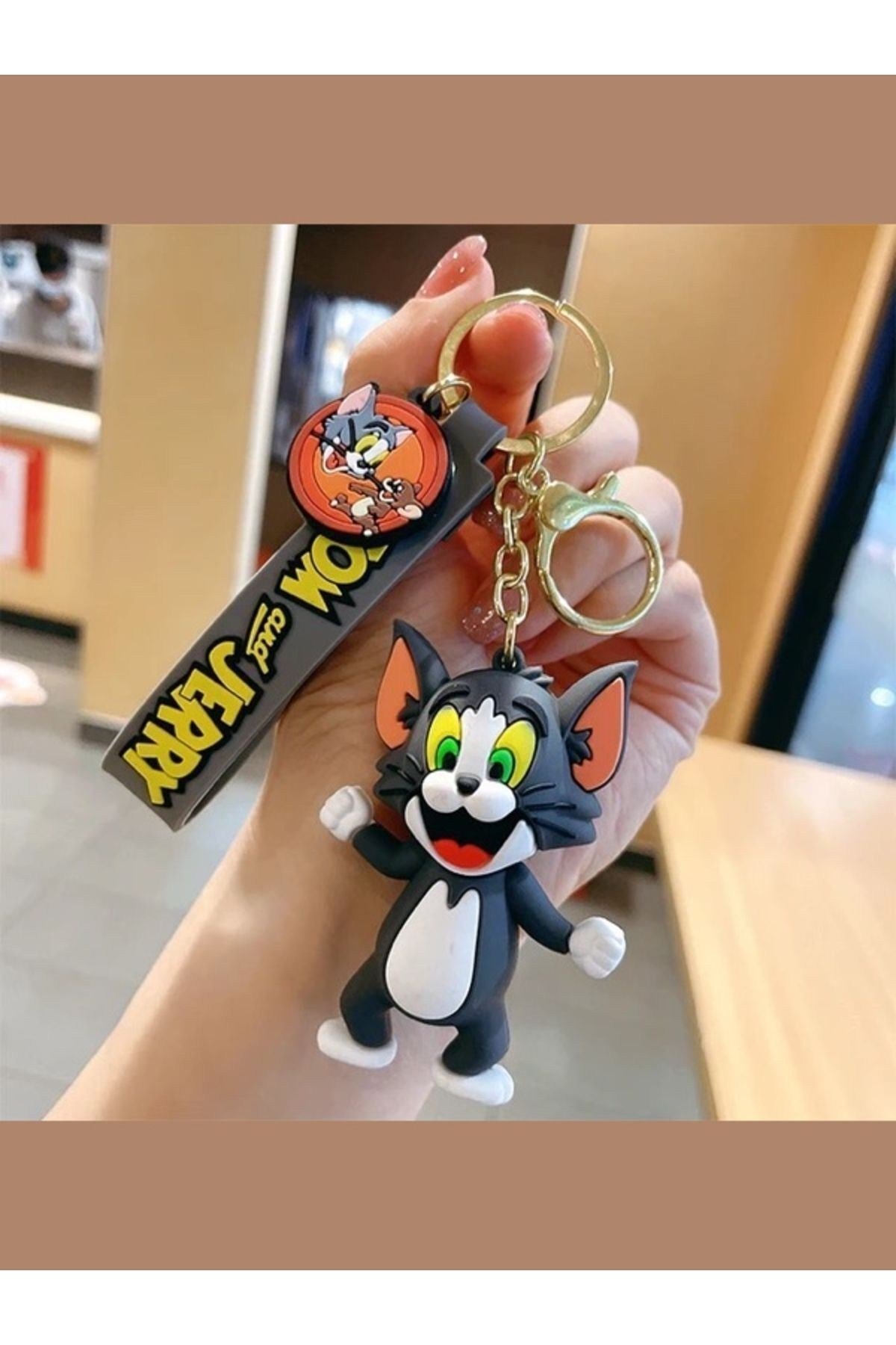 Sevimli 3D Silikon Anahtarlık Kaliteli Büyük Boy Jerry