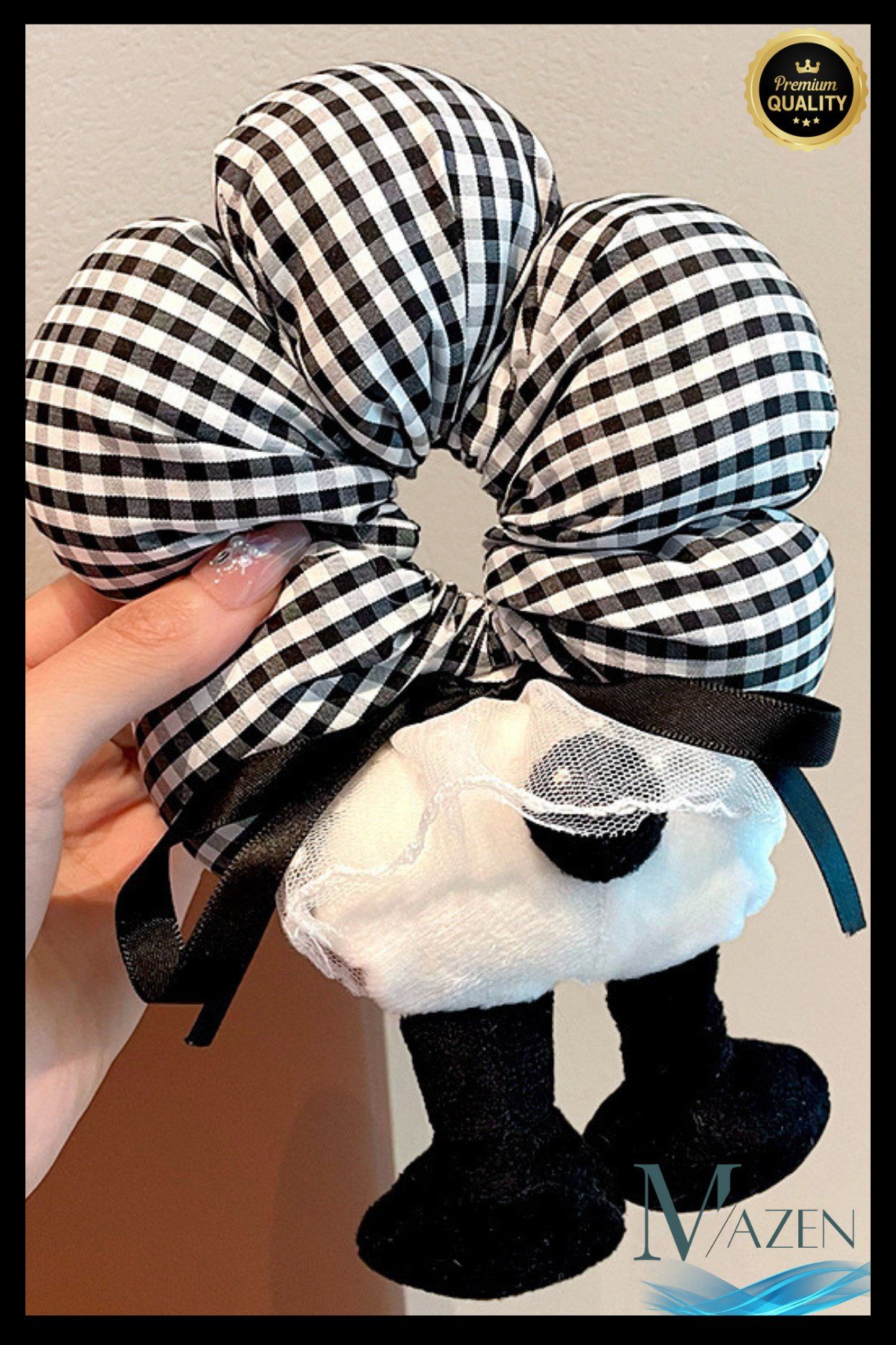 Sevimli Kawaii Peluş Topuz Toka | Ayaklı Tasarım | Kaliteli Kadın & Çocuk Lastik Saç Tokası