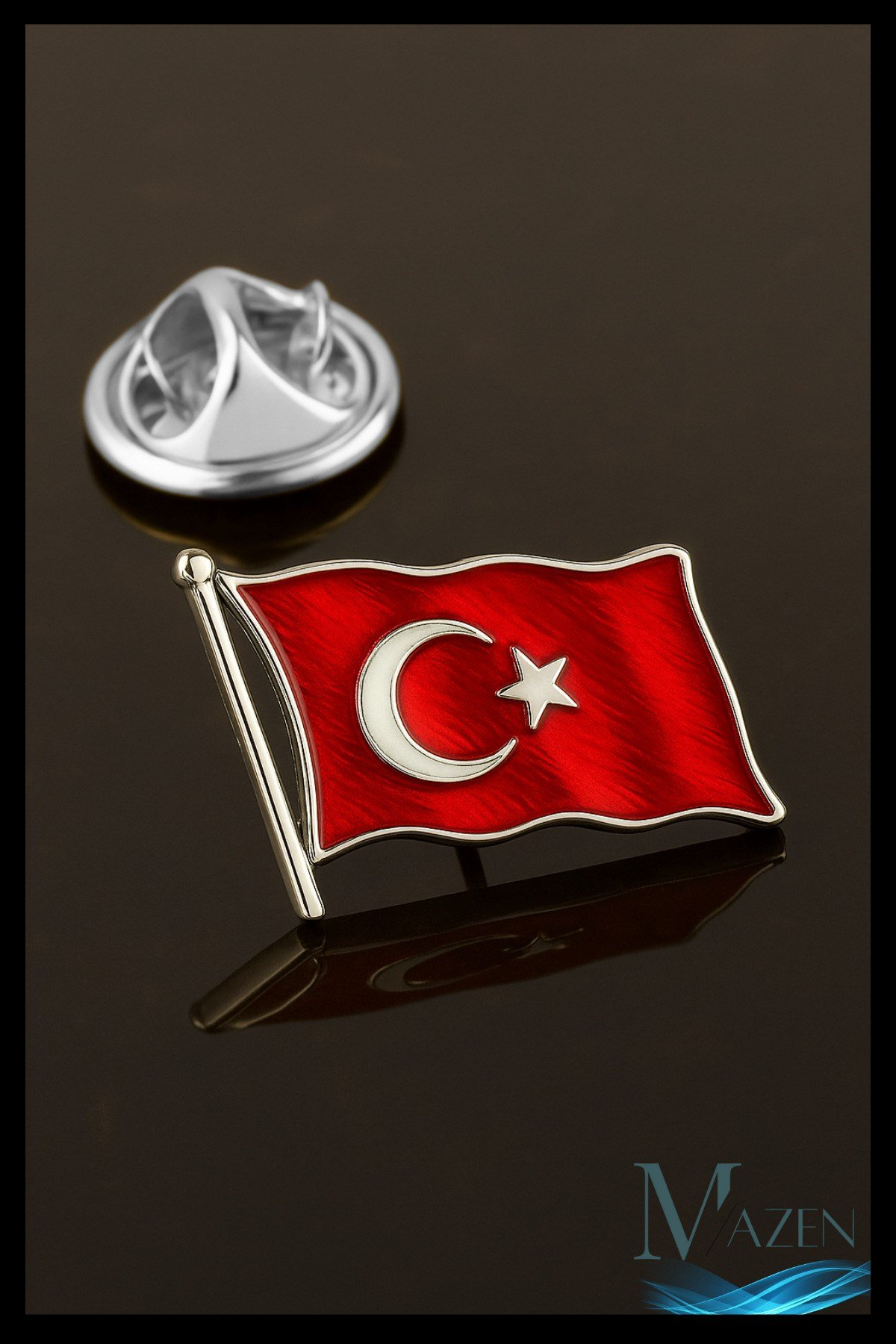 Türk Bayrağı Yaka Rozeti | Metal Kaliteli | Kararmaz | Unisex Takı Aksesuar | Rozet