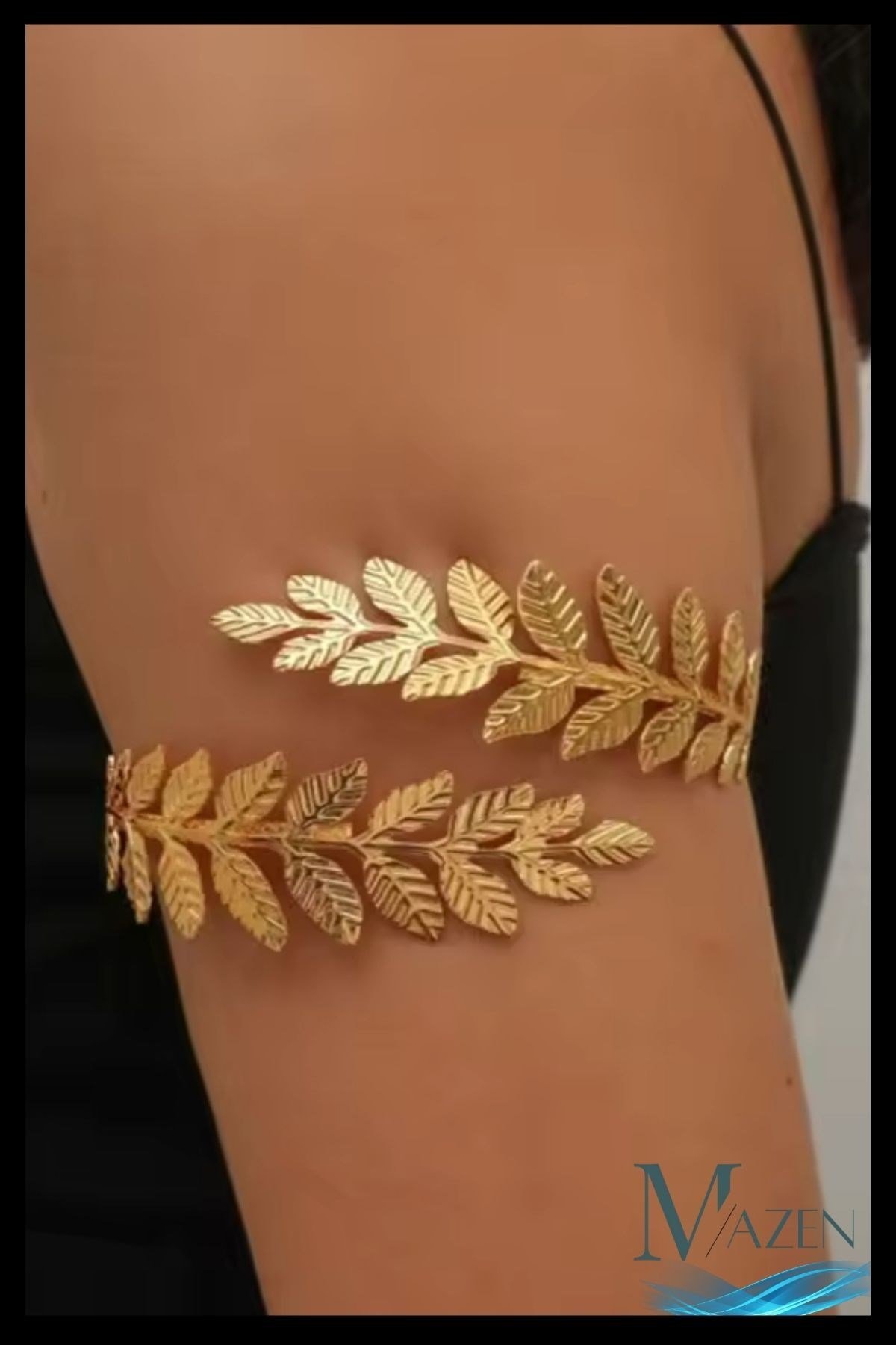 Yaprak Model Ayarlanabilir Kadın Pazu Bilekliği | Modern Kol Aksesuarı | Şık Armcuff Metal Bileklik