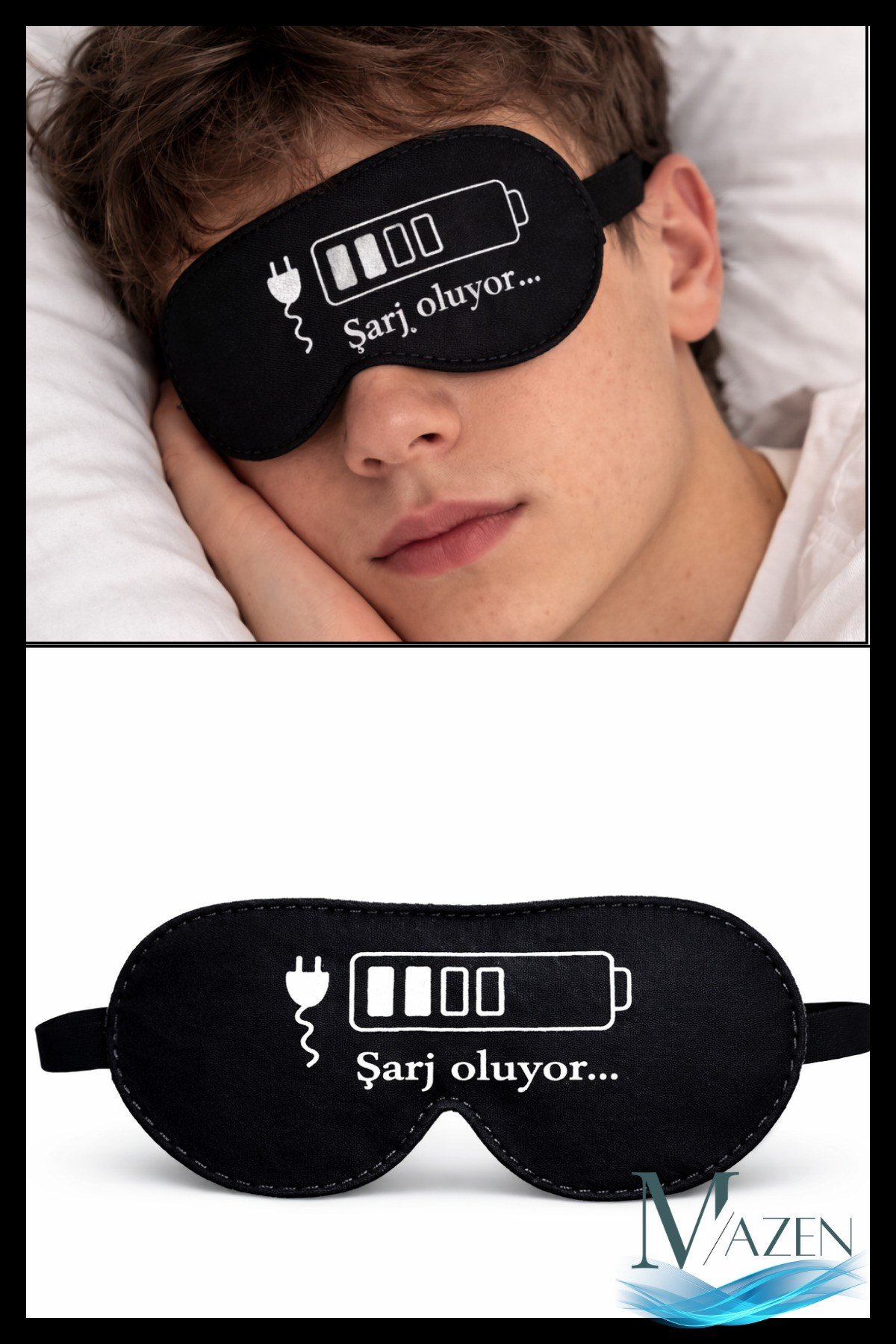 Yıkanabilir Uyku Maskesi Göz Bandı Şarj Oluyor