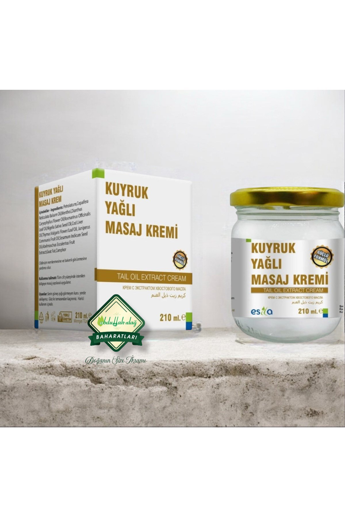 Esila Kuyruk Yağlı Bamya Tohumlu Masaj Kremi 210 ml