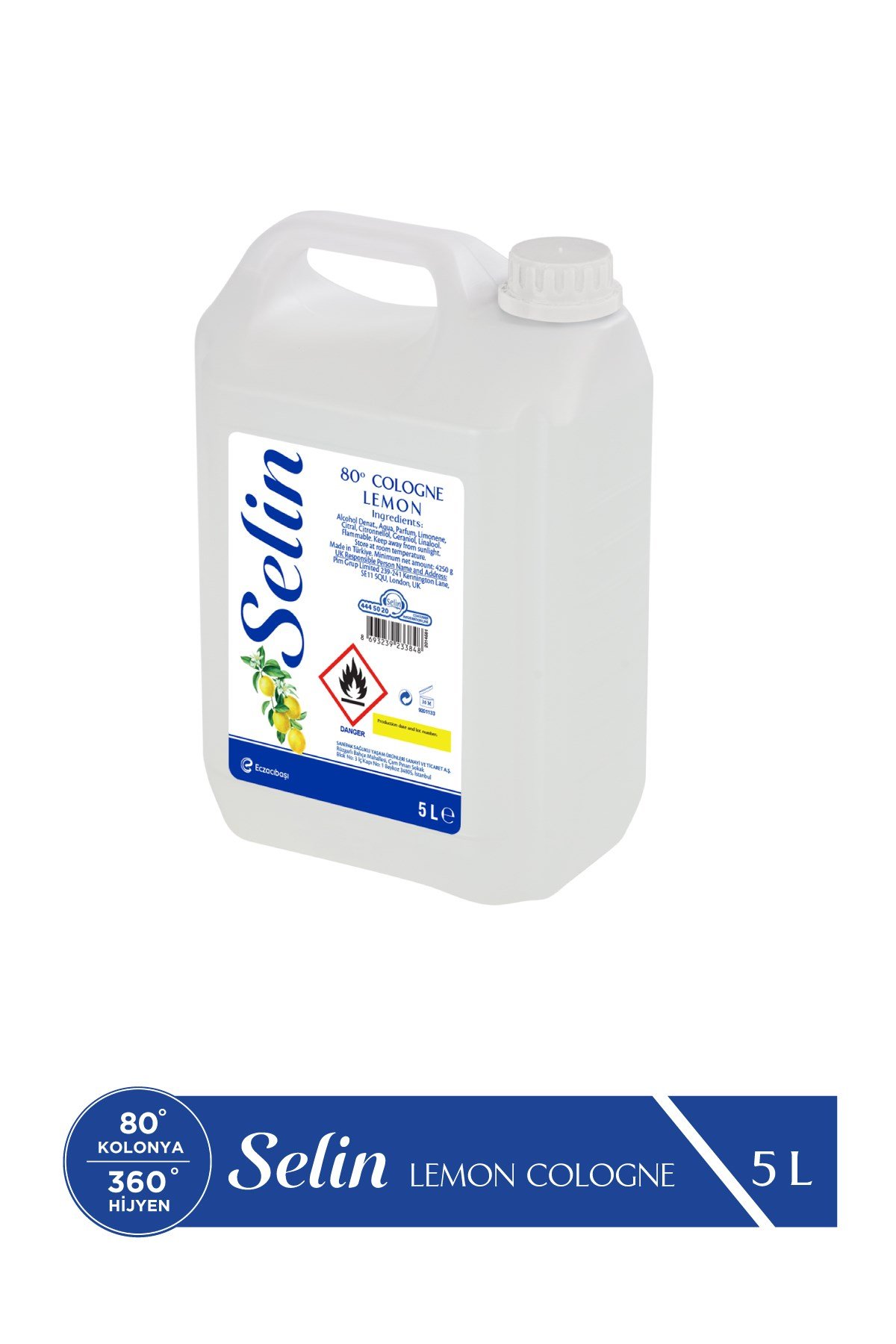 Limon Kolonyası Şişe 5 Lt