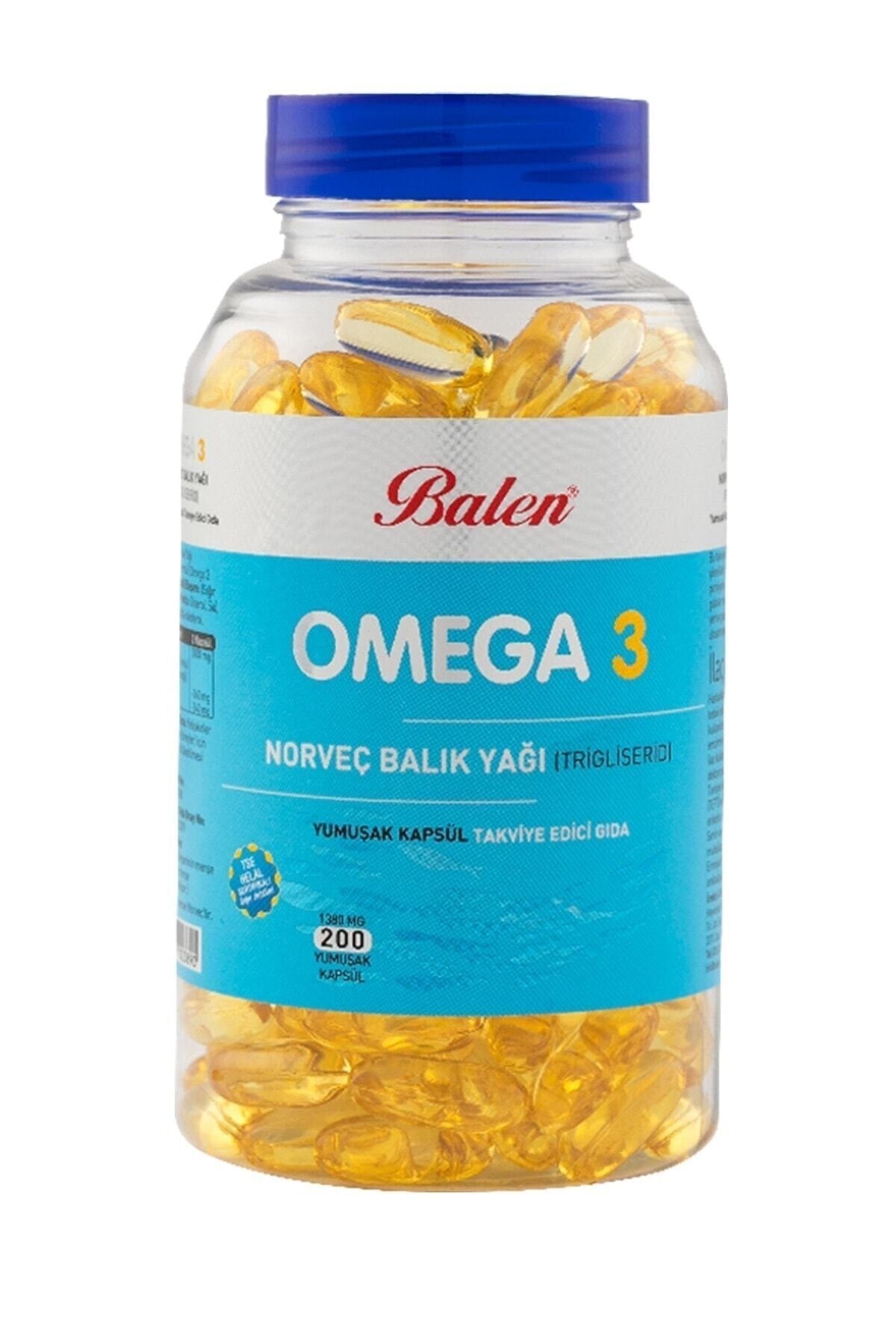 Omega 3 Norveç Balık Yağı Bl Yumuşak Kapsül 1380 Mg 200 Kapsül