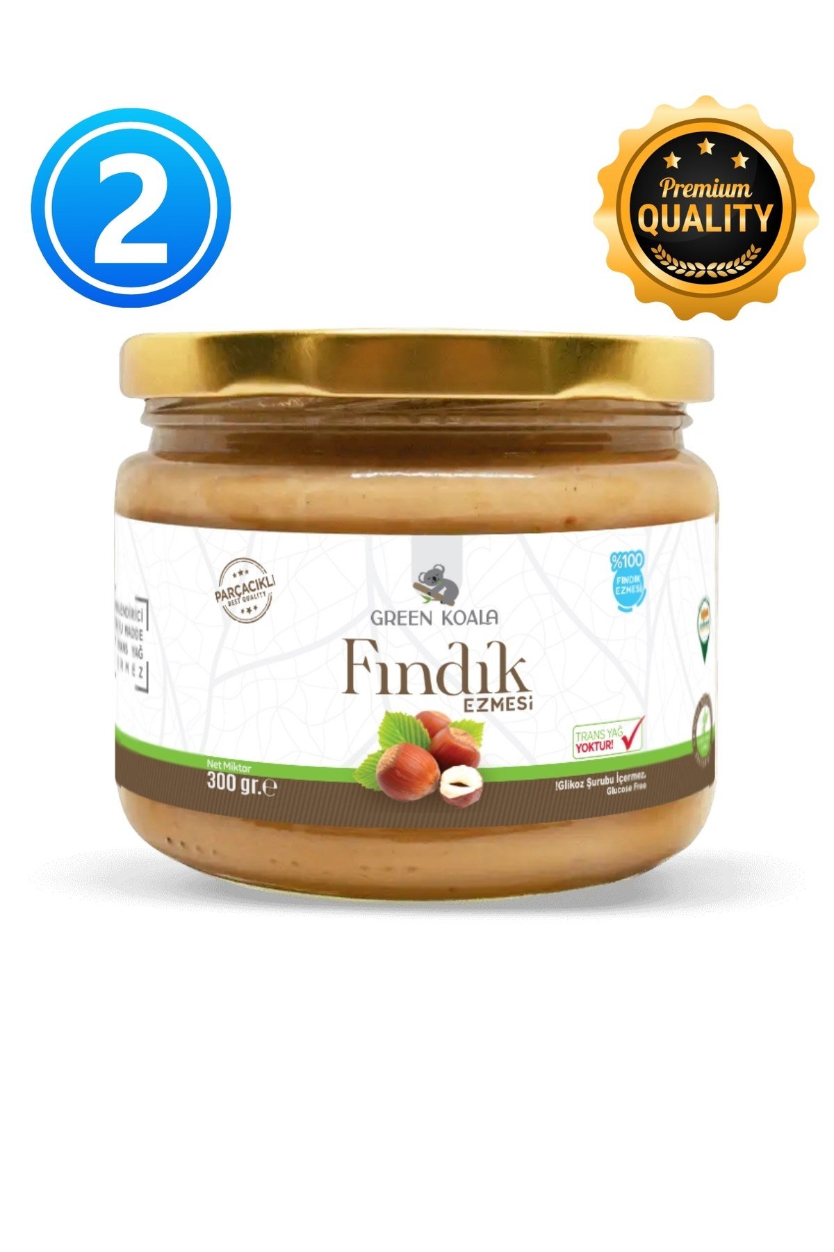 Parçacıklı Fındık Ezmesi 300 gr 2 Adet