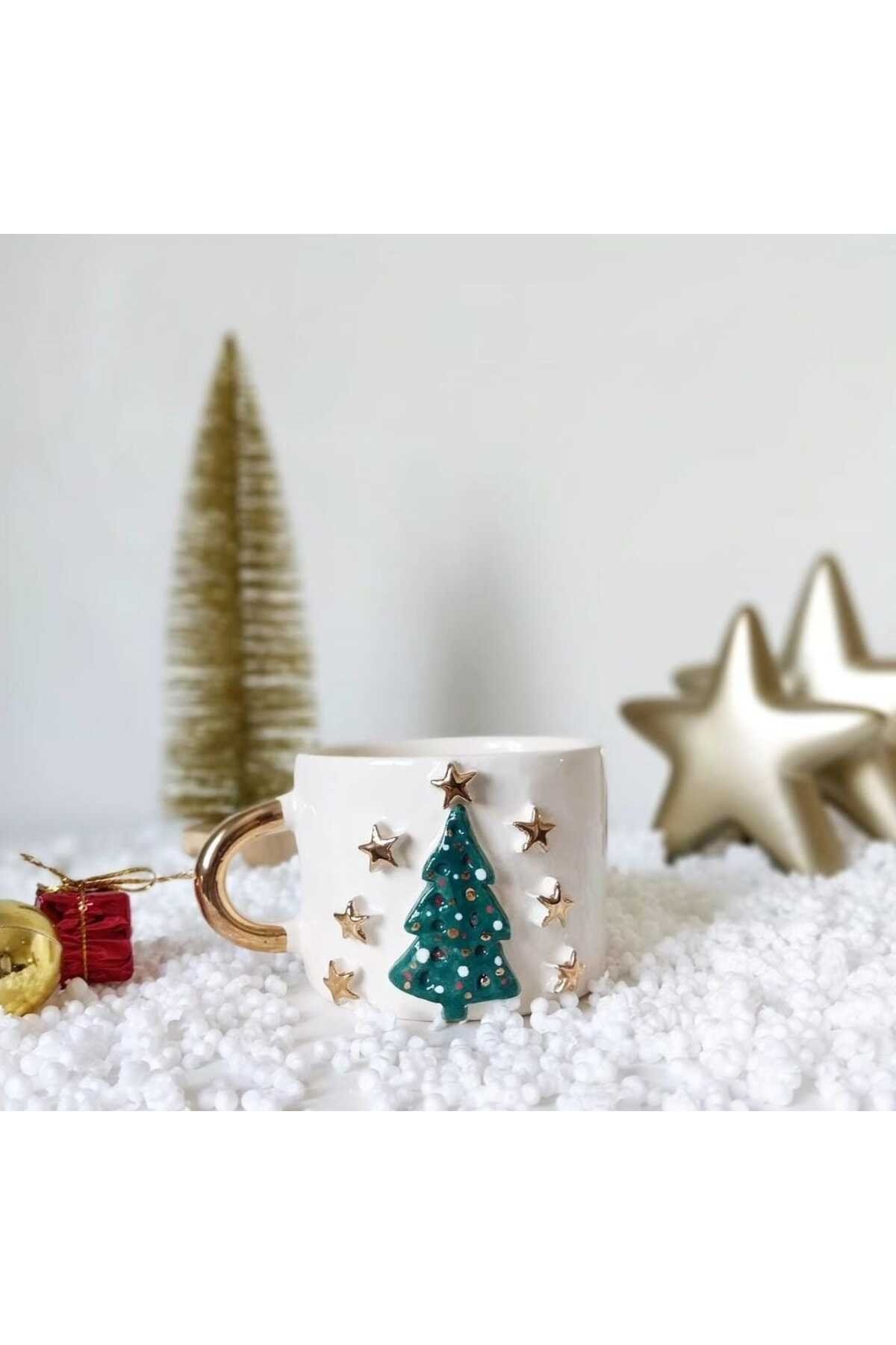 24k sıvı altın dekorlu Pine Mug