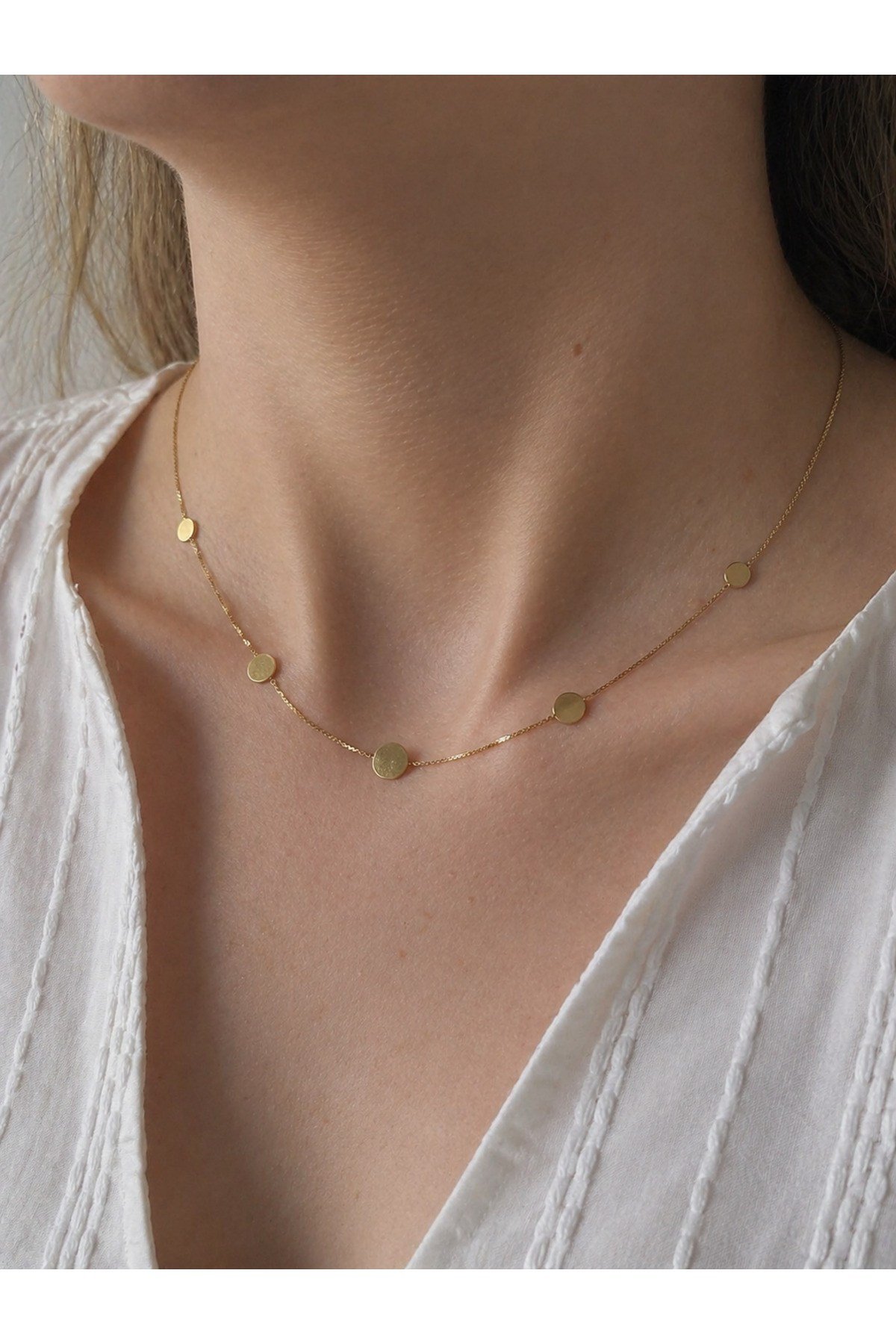 Çelik 316L Luna Gold Kolye Kararmalara Karşı Dayanıklıdır