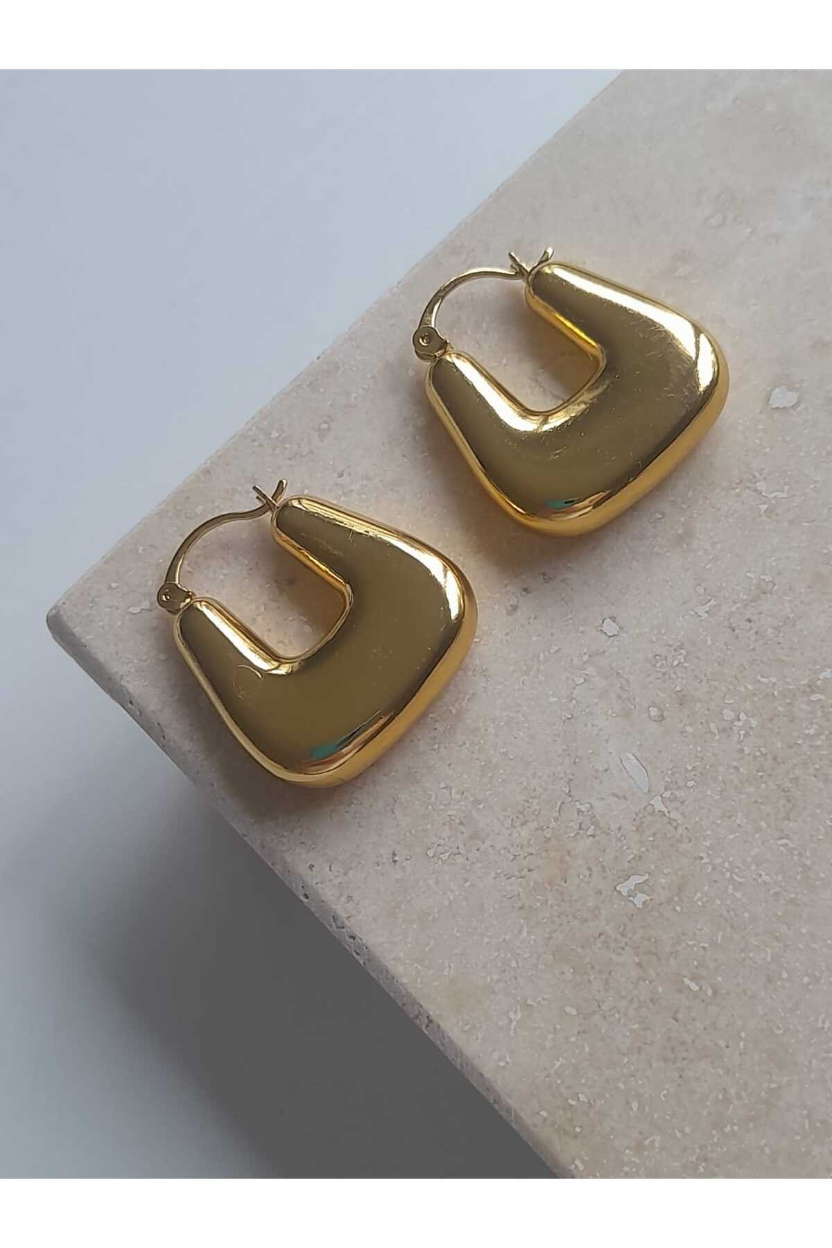 Çelik Gold Sepet Küpe