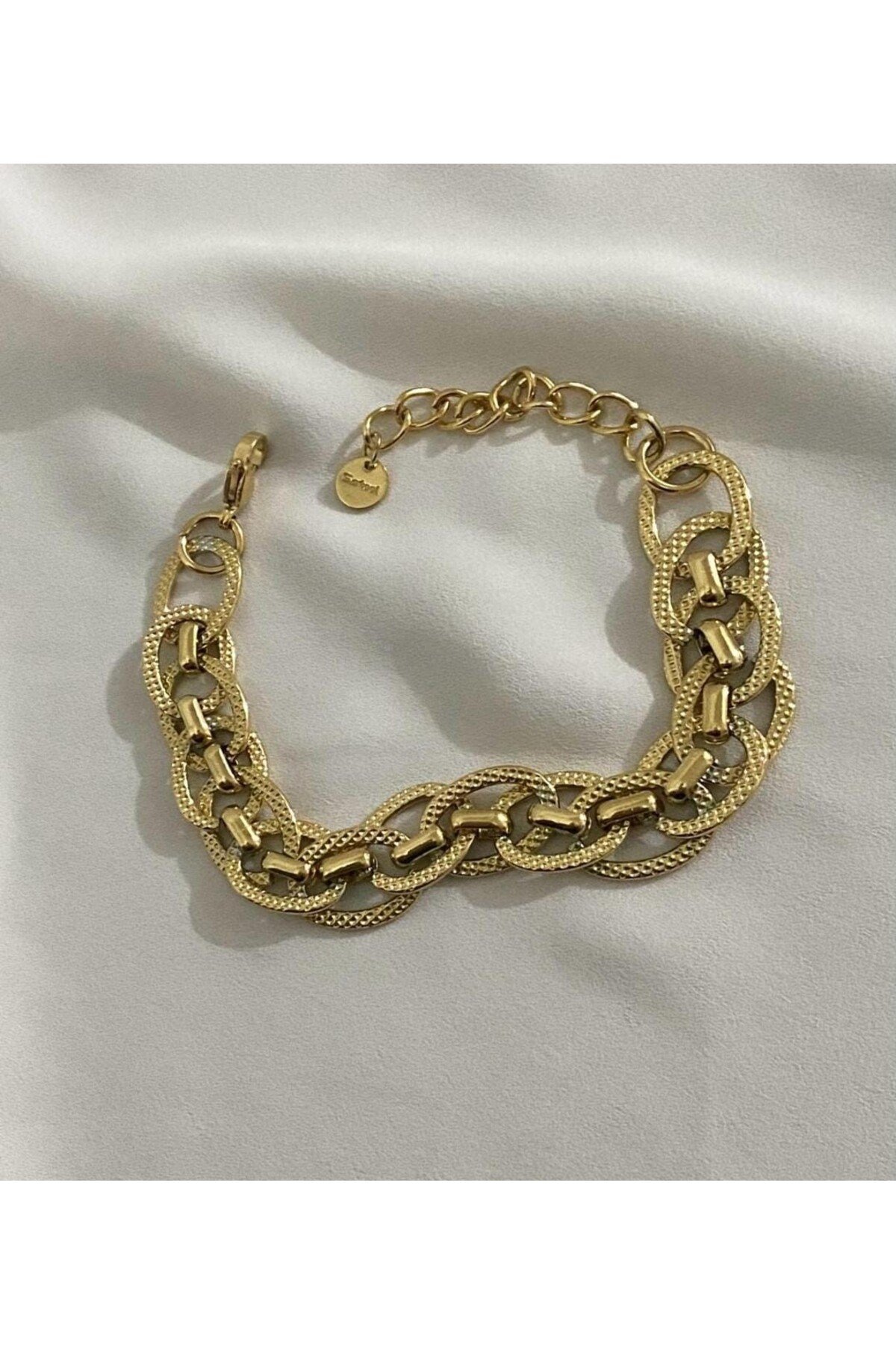 Çelik gold zincir bileklik