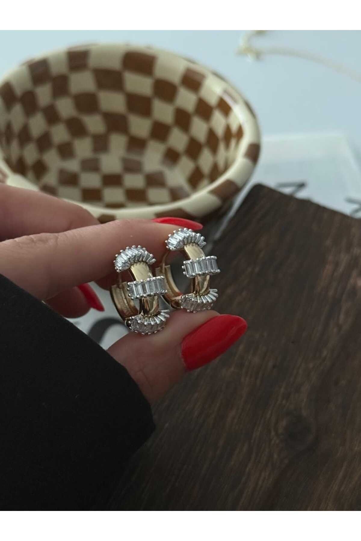 Çelik jull gold küpe