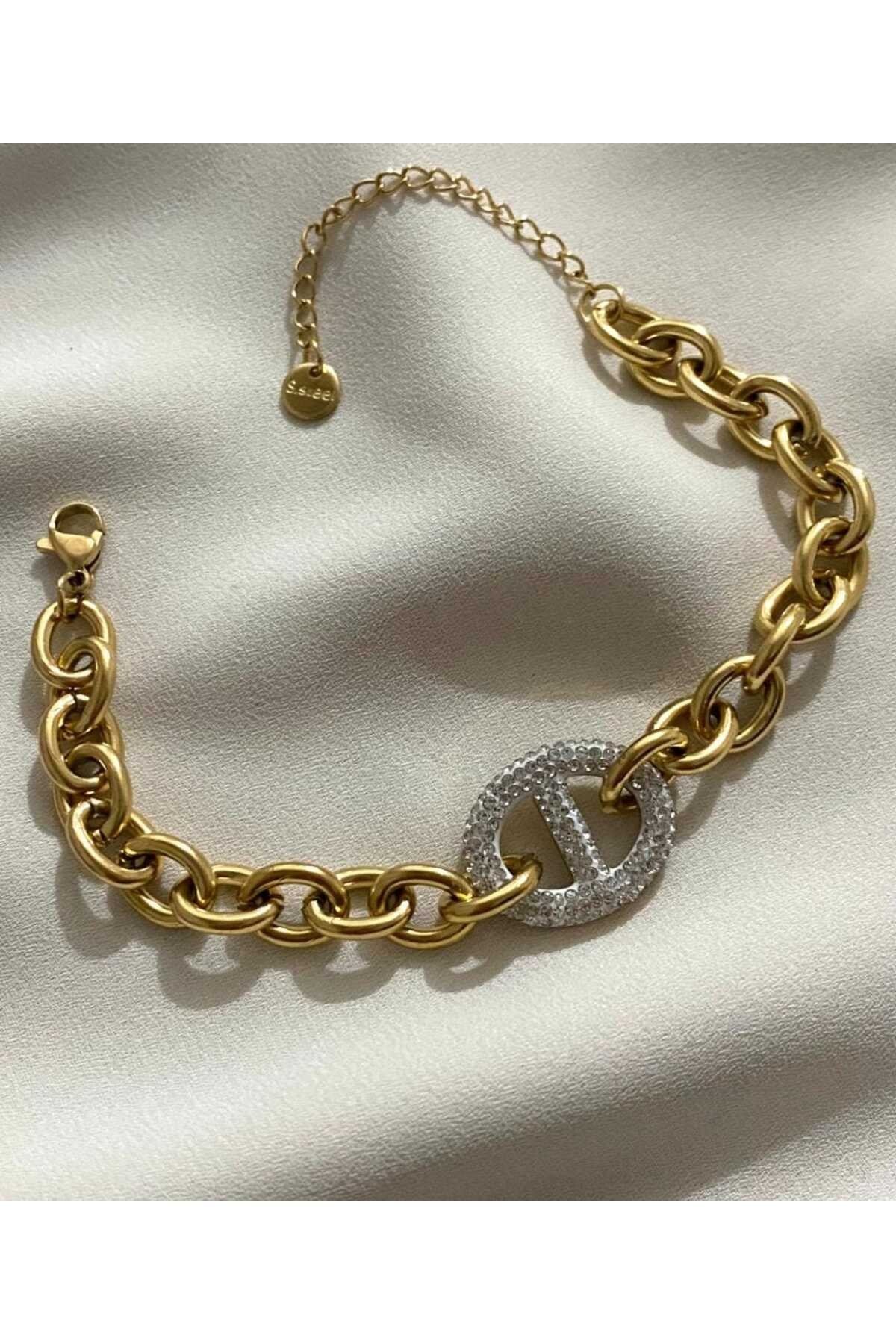 Çelik mers gold bileklik