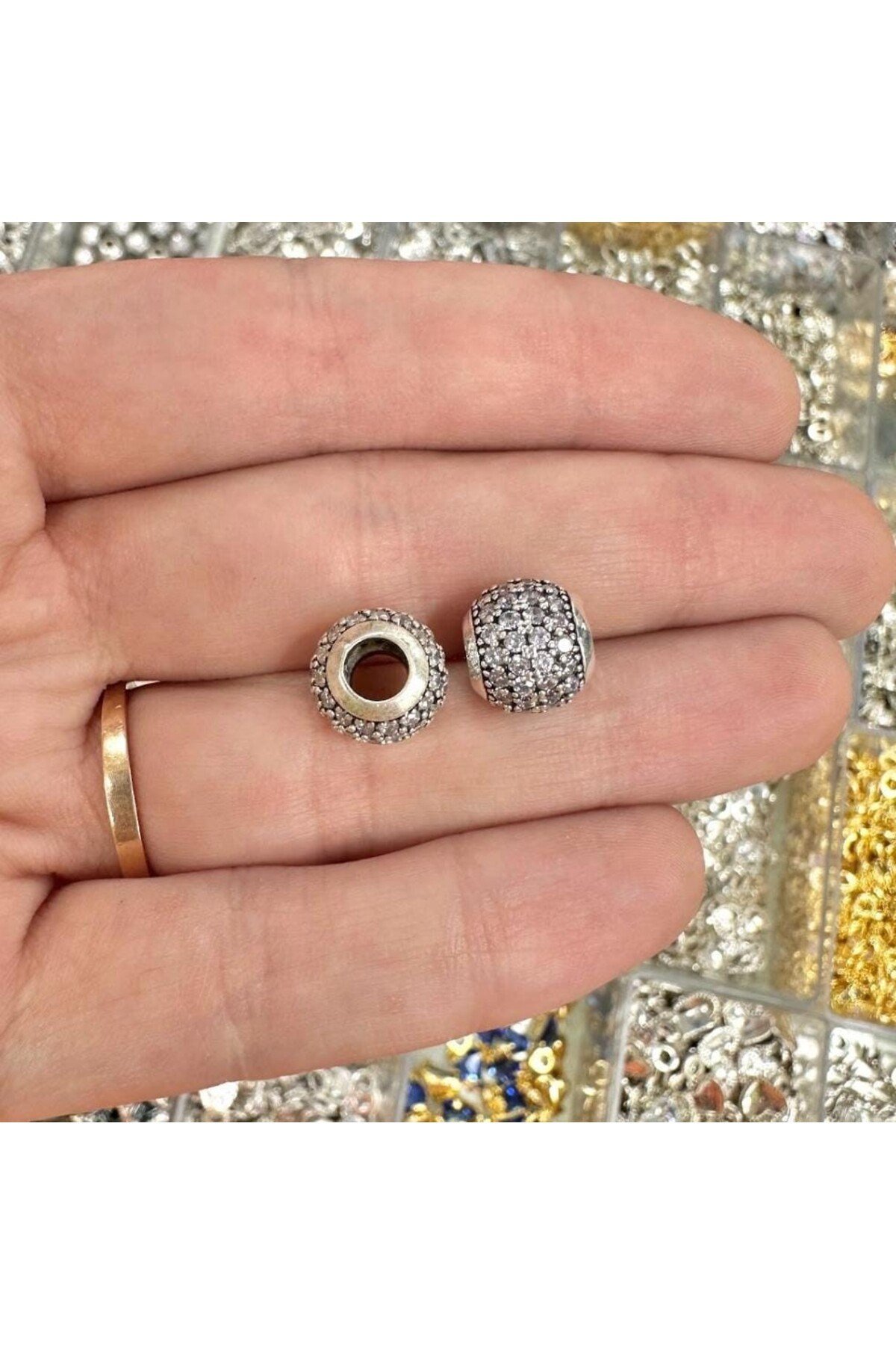 Çelik mini top charm