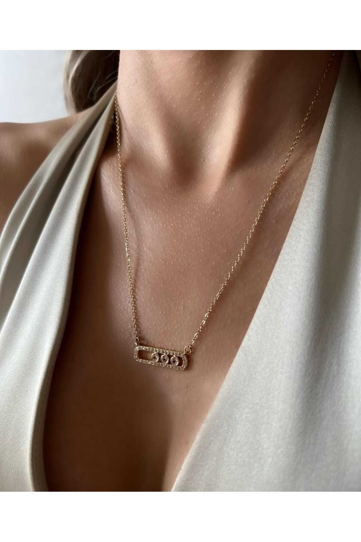 Çelik tiny gold kolye