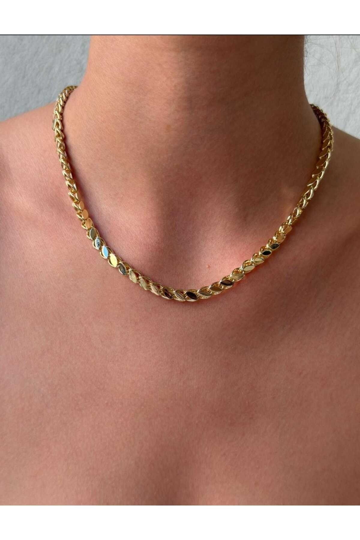Gold Arpa Zincir Kolye