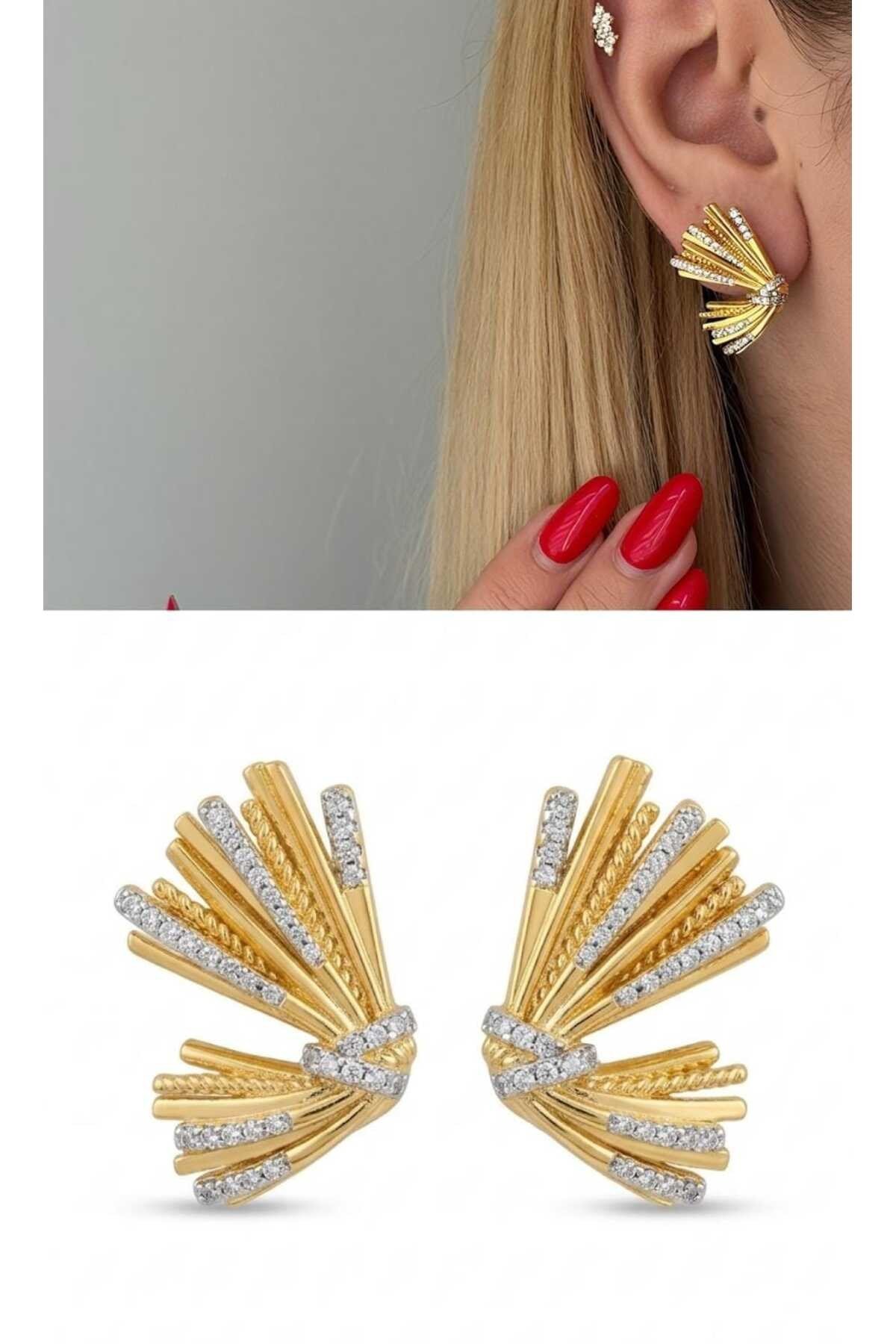 Gold Yezzy Küpe