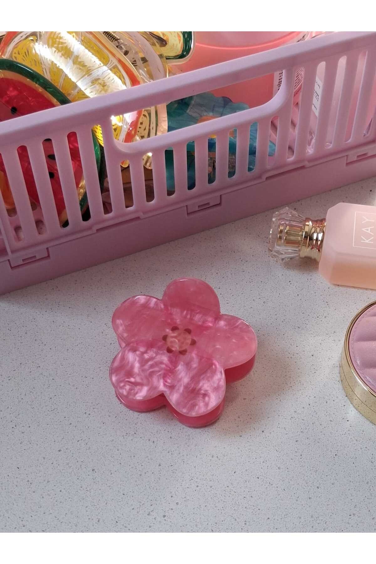 Pembe Çiçek Kemik Toka