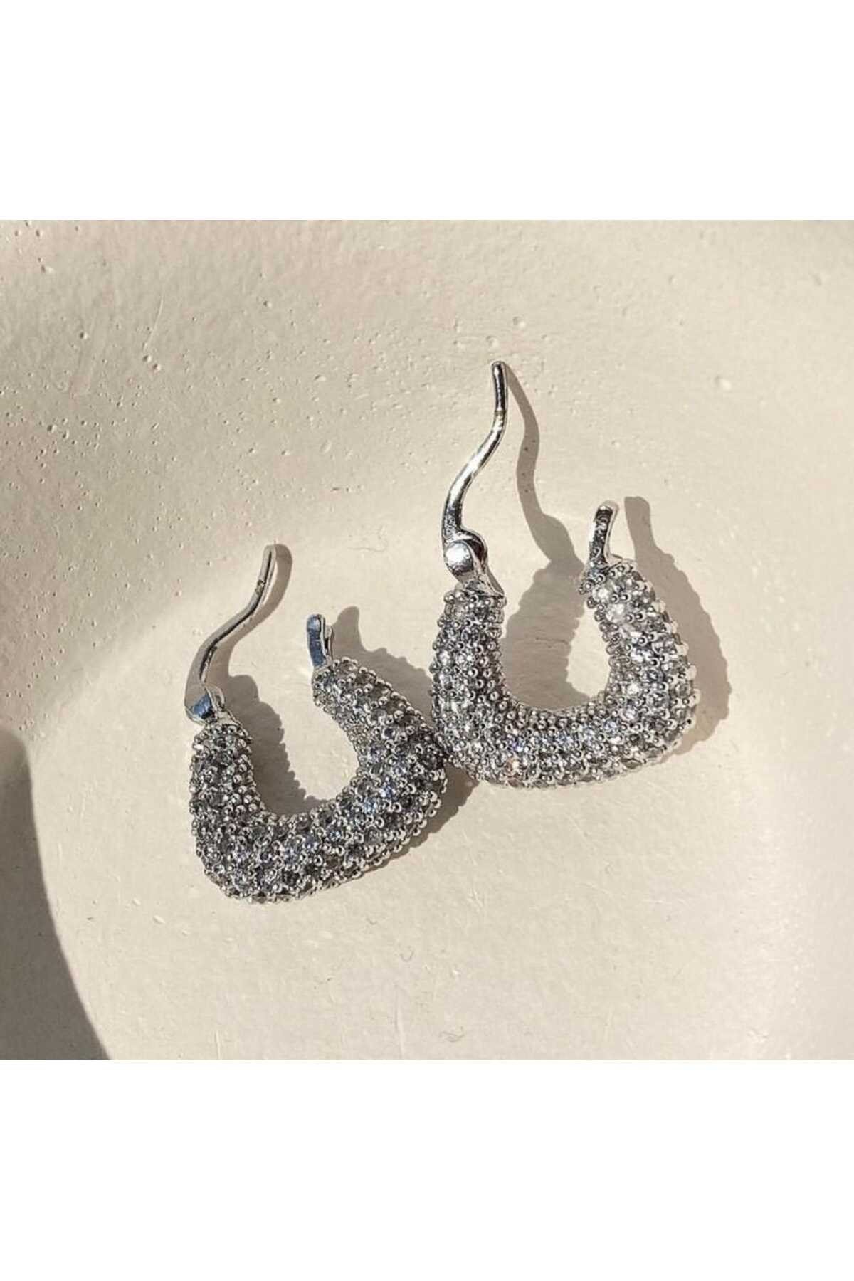 Sepet mini gümüş küpe