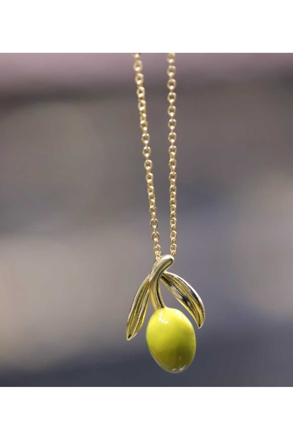 Yeşil Zeytin Gold Kolye