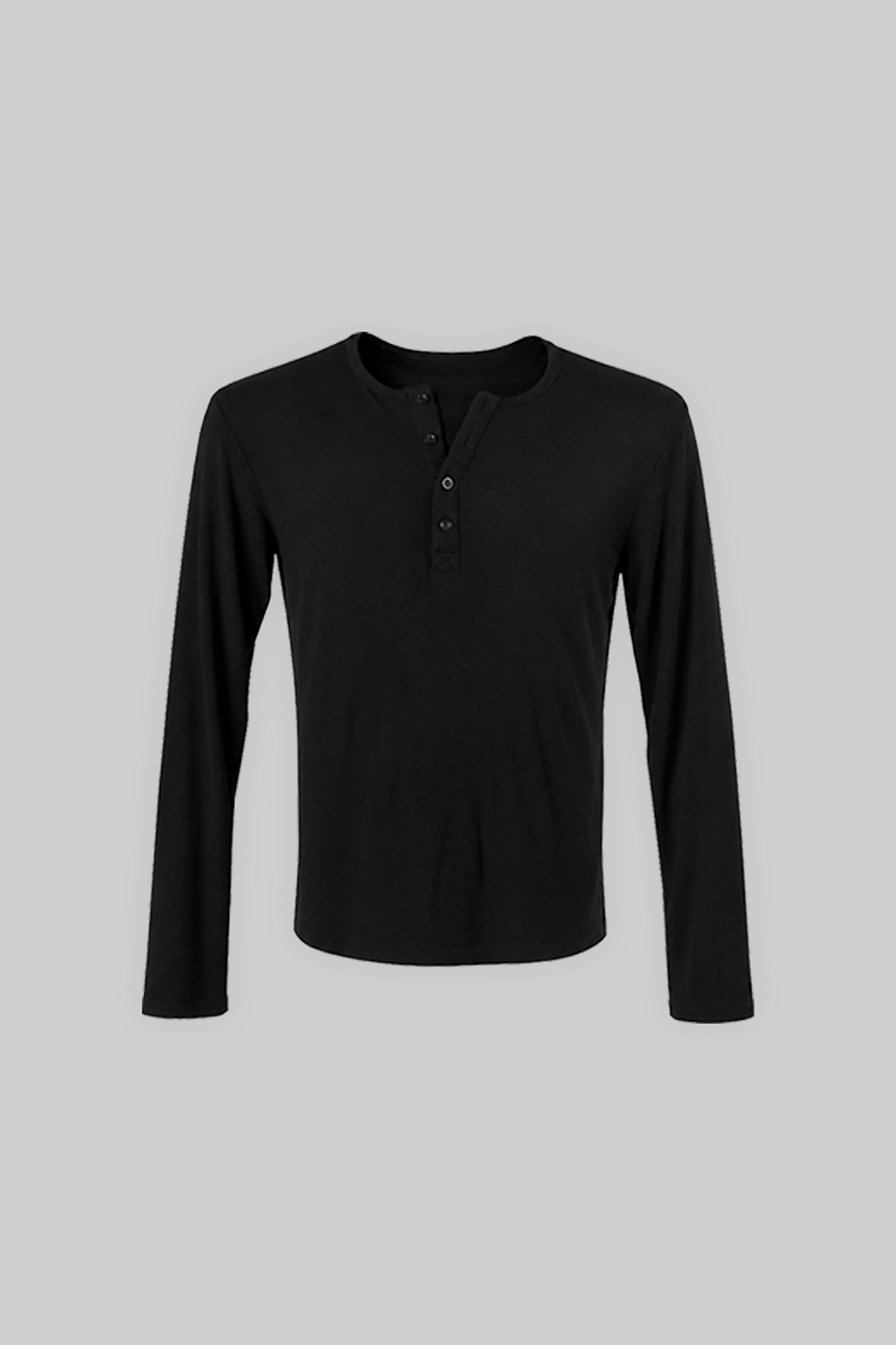 MS Henley Long Sleeve | Siyah