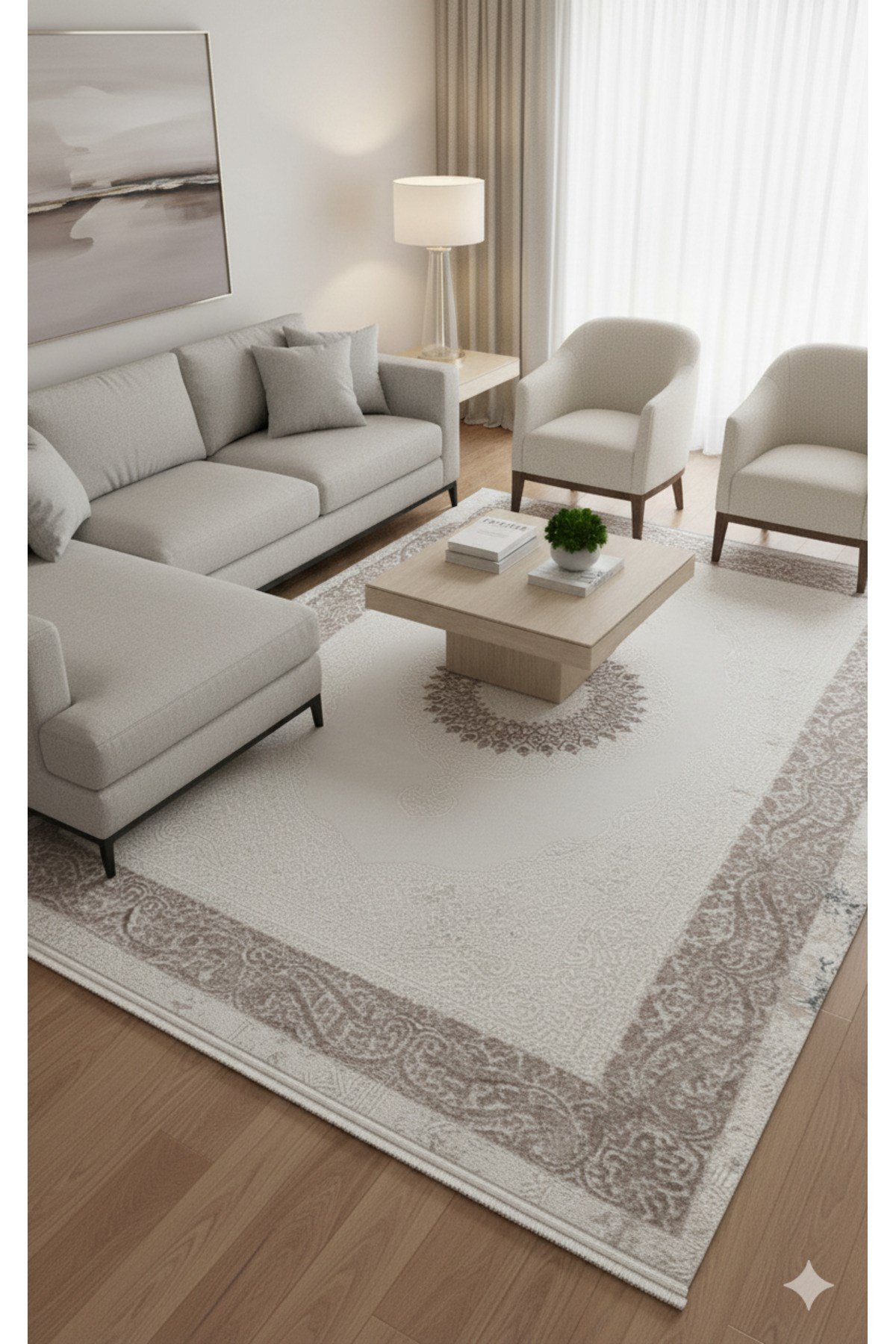 BEVEL Saçaklı Modern Dokuma Halı, Yüksek Kalite Oturma Odası, Salon,Mutfak Halısı