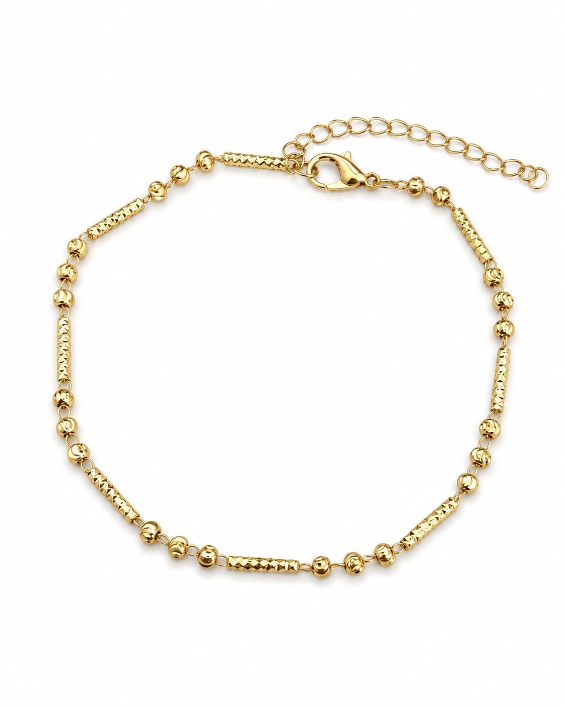 3'lü Top Detaylı Gold Halhal