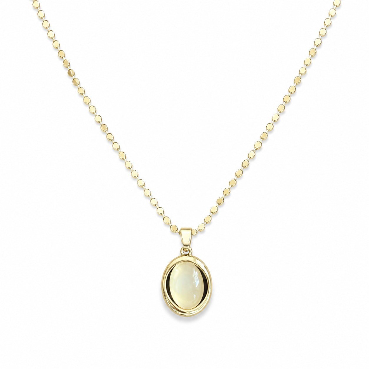 Özel Seri 14K Gold Kaplama Kırmızı Taşlı Çelik Kadın Kolye