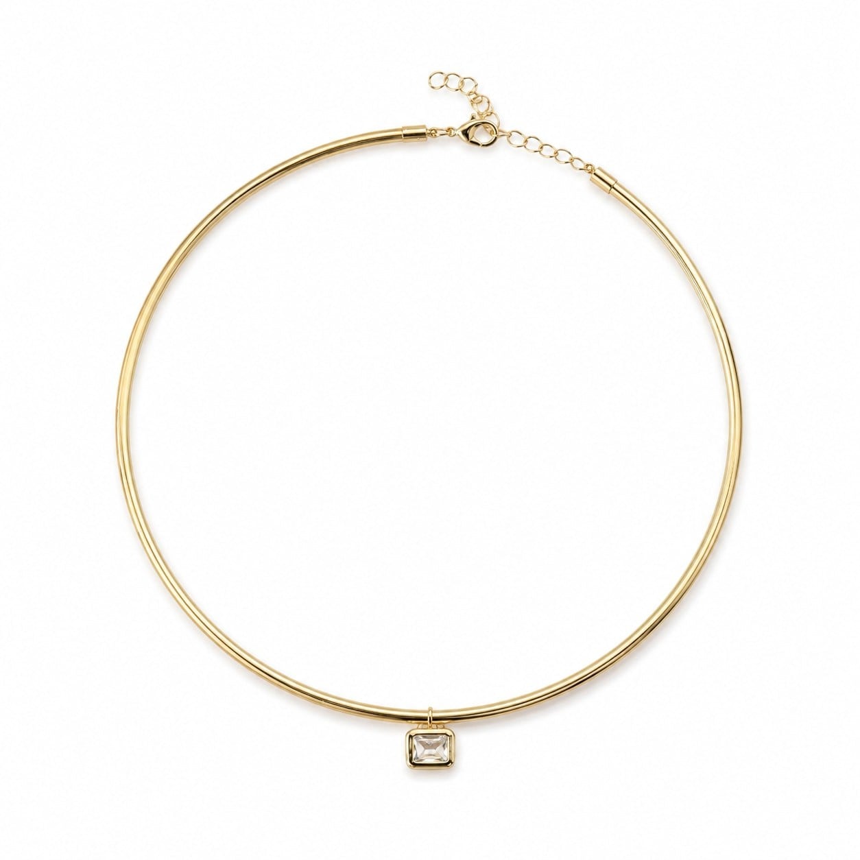 Özel Seri Markiz Kare Taşlı Choker Kolye