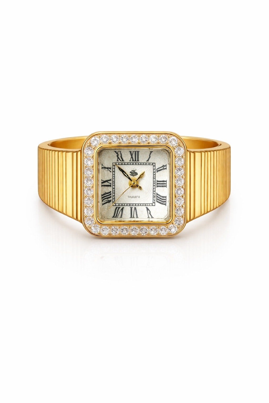 Rivona Square Gold Watch Ring