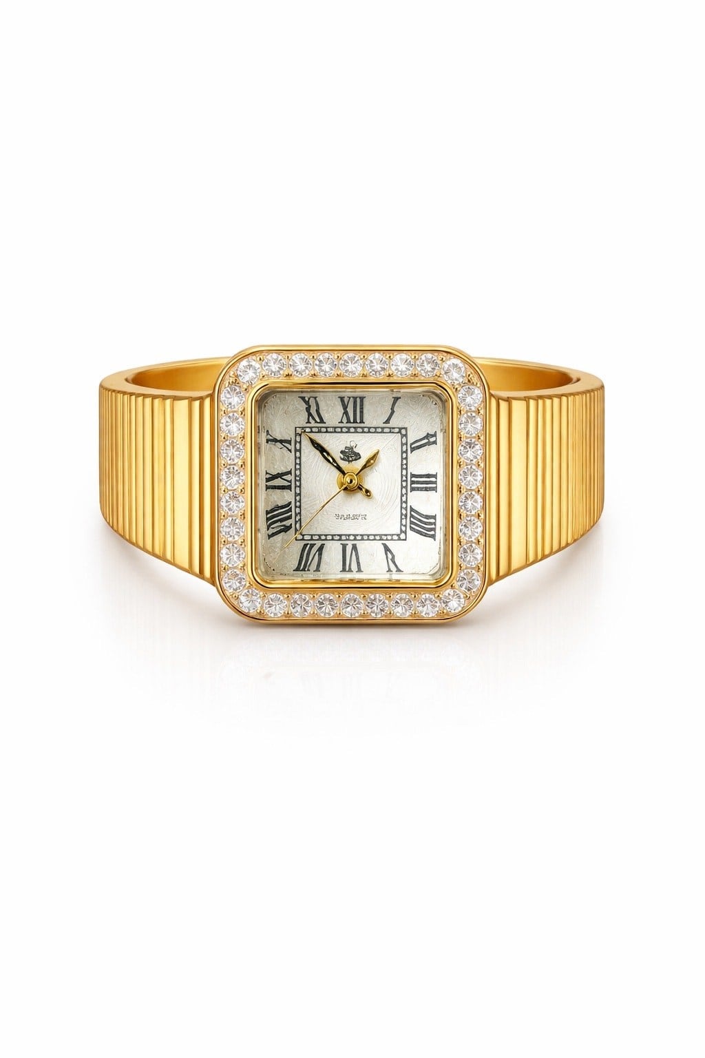 Rivona Square Gold Watch Ring