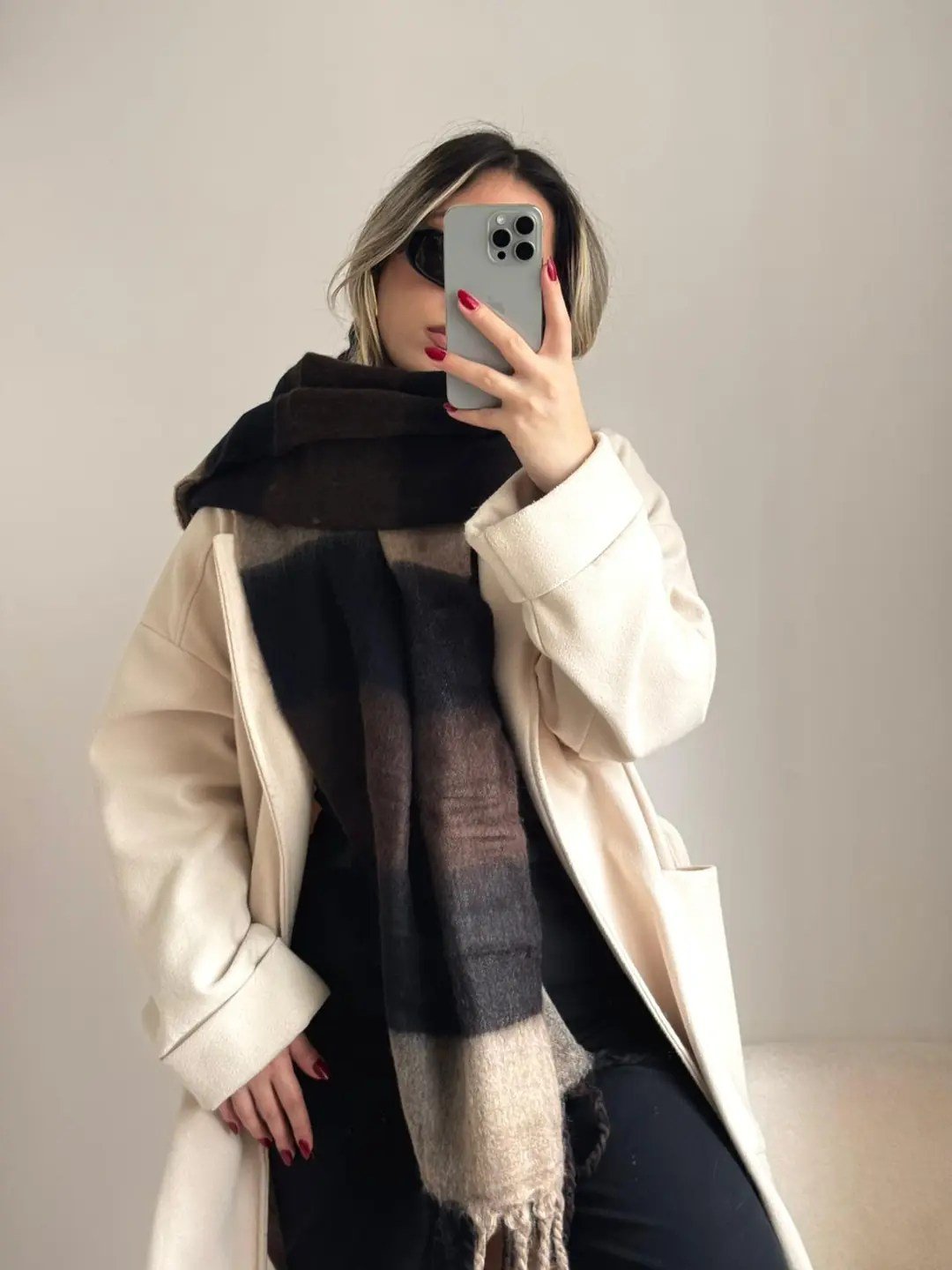 Yumuşak Dokulu Pinterest Atkı Gri