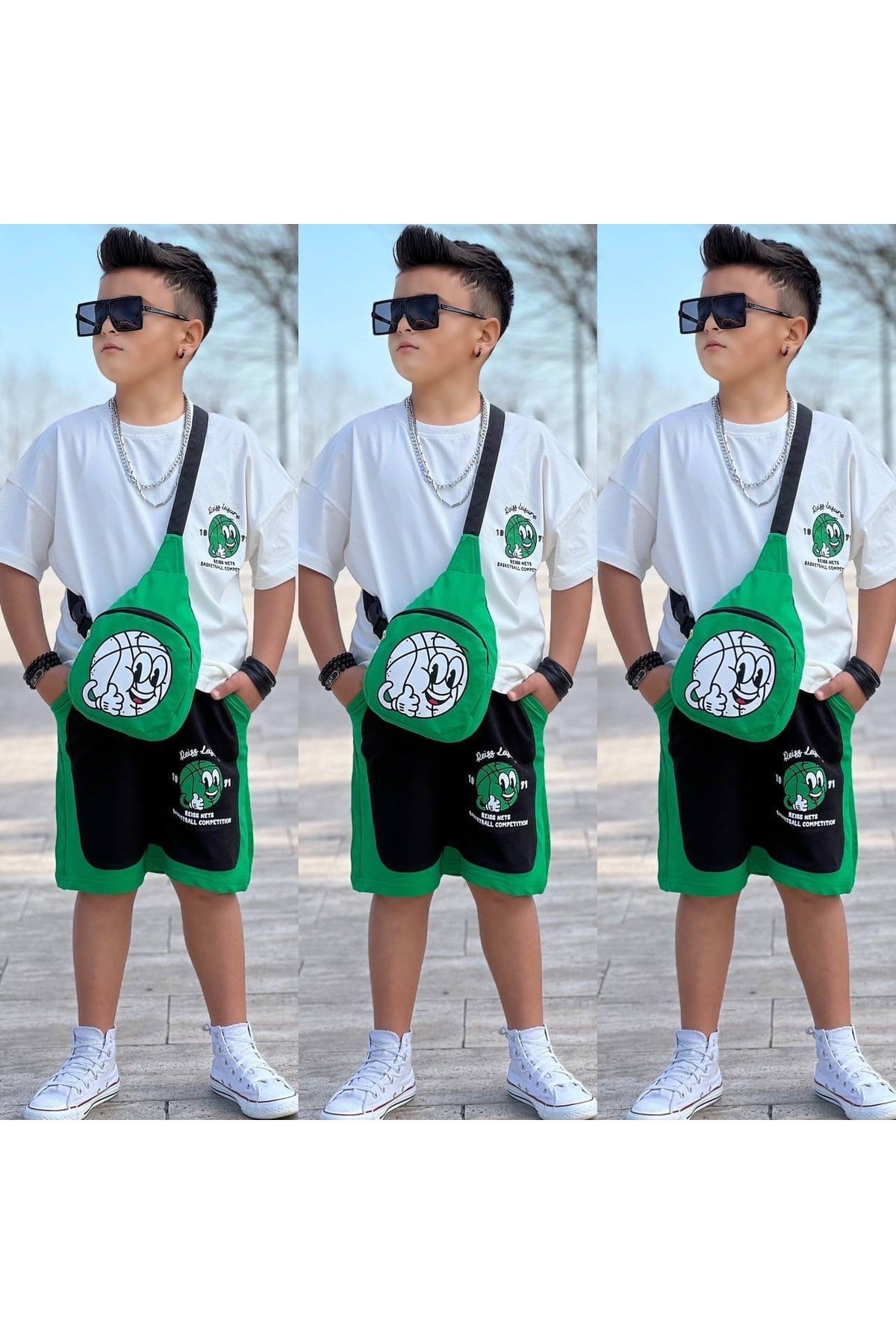 Basketball BASKILI ÇANTALI 3LÜ ŞORTLU TAKIMLAR