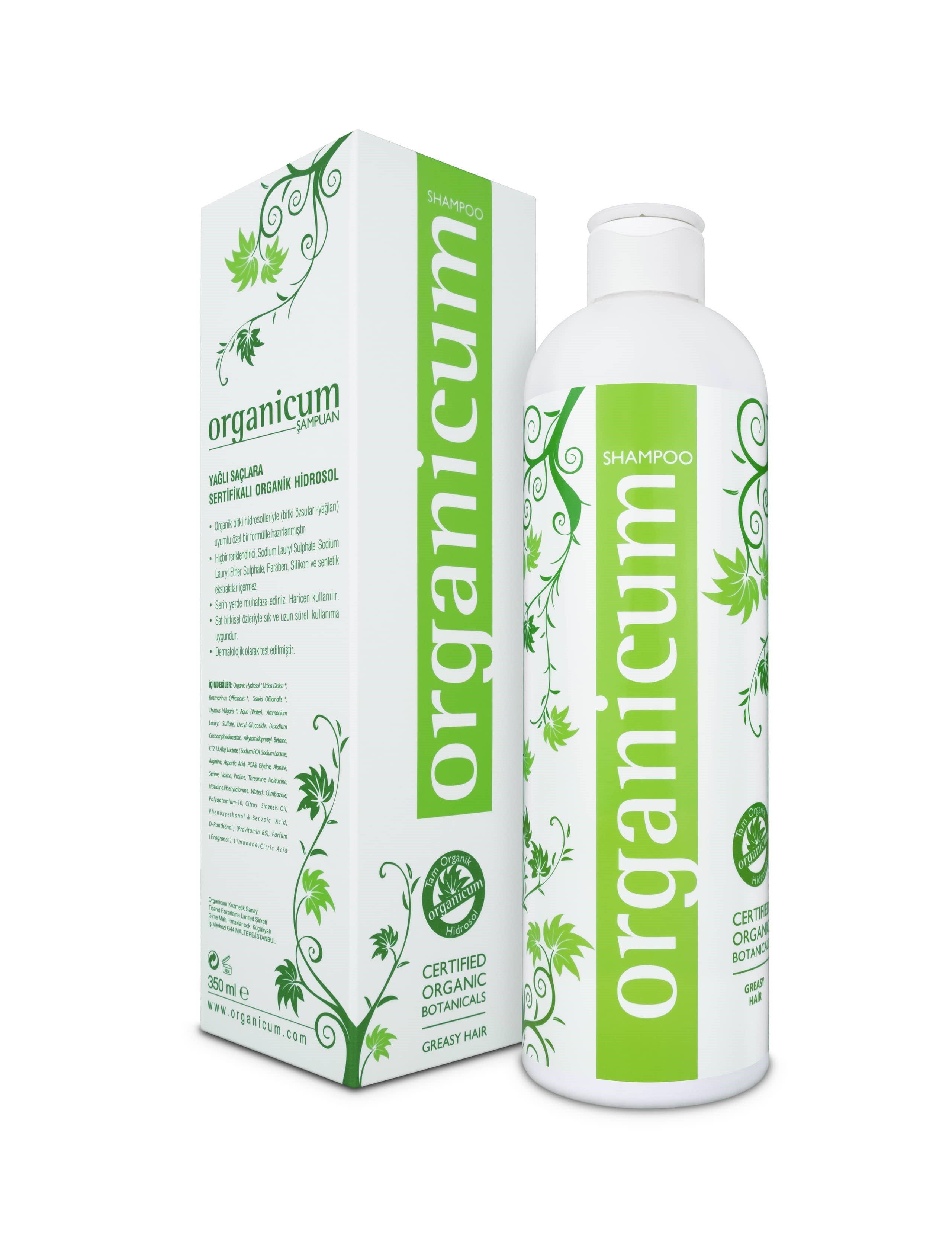 Yağlı Saçlar İçin Arındırıcı Organik Şampuan 350 ML