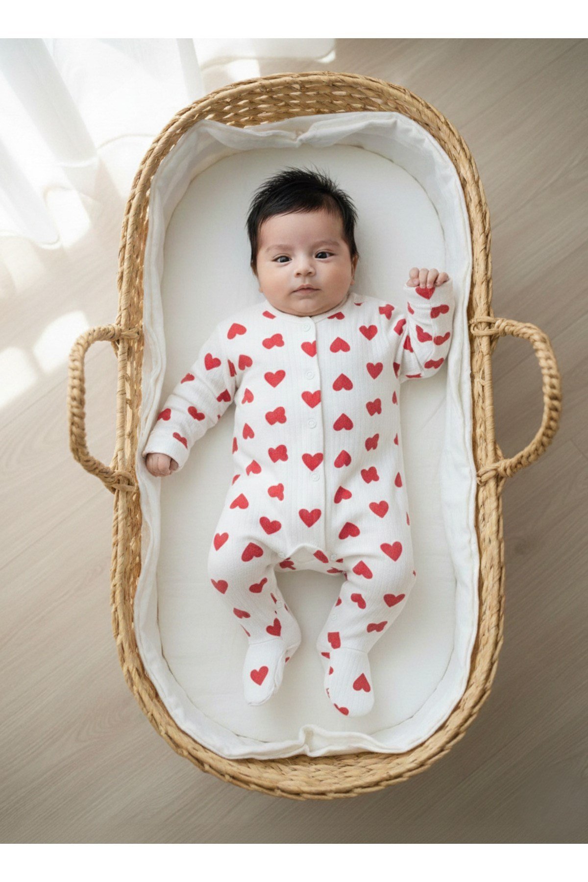 Baskılı Bebek Uzun Kollu Çıtçıtlı Zıbın