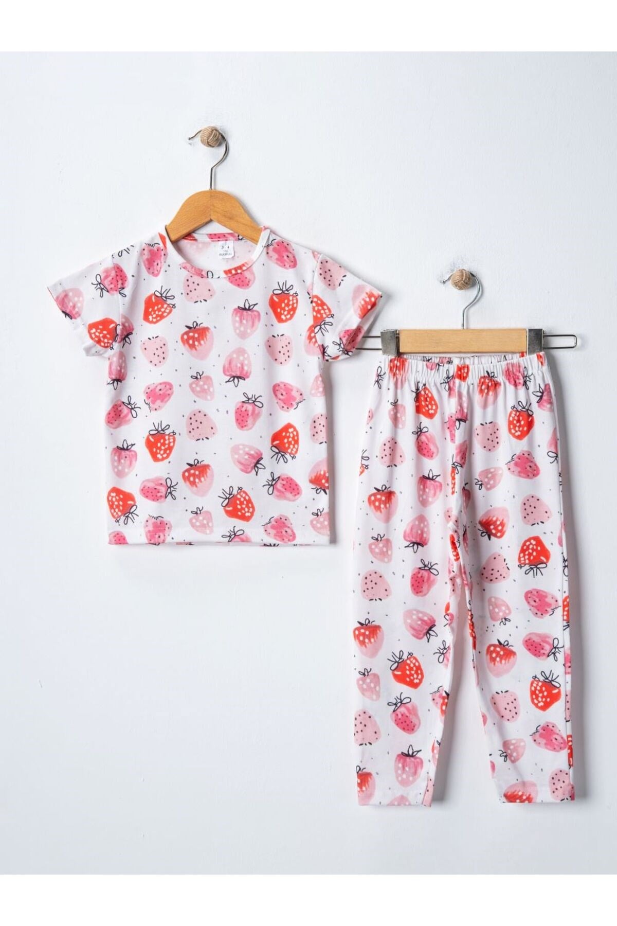 kısa kollu baskılı  pijama takımı