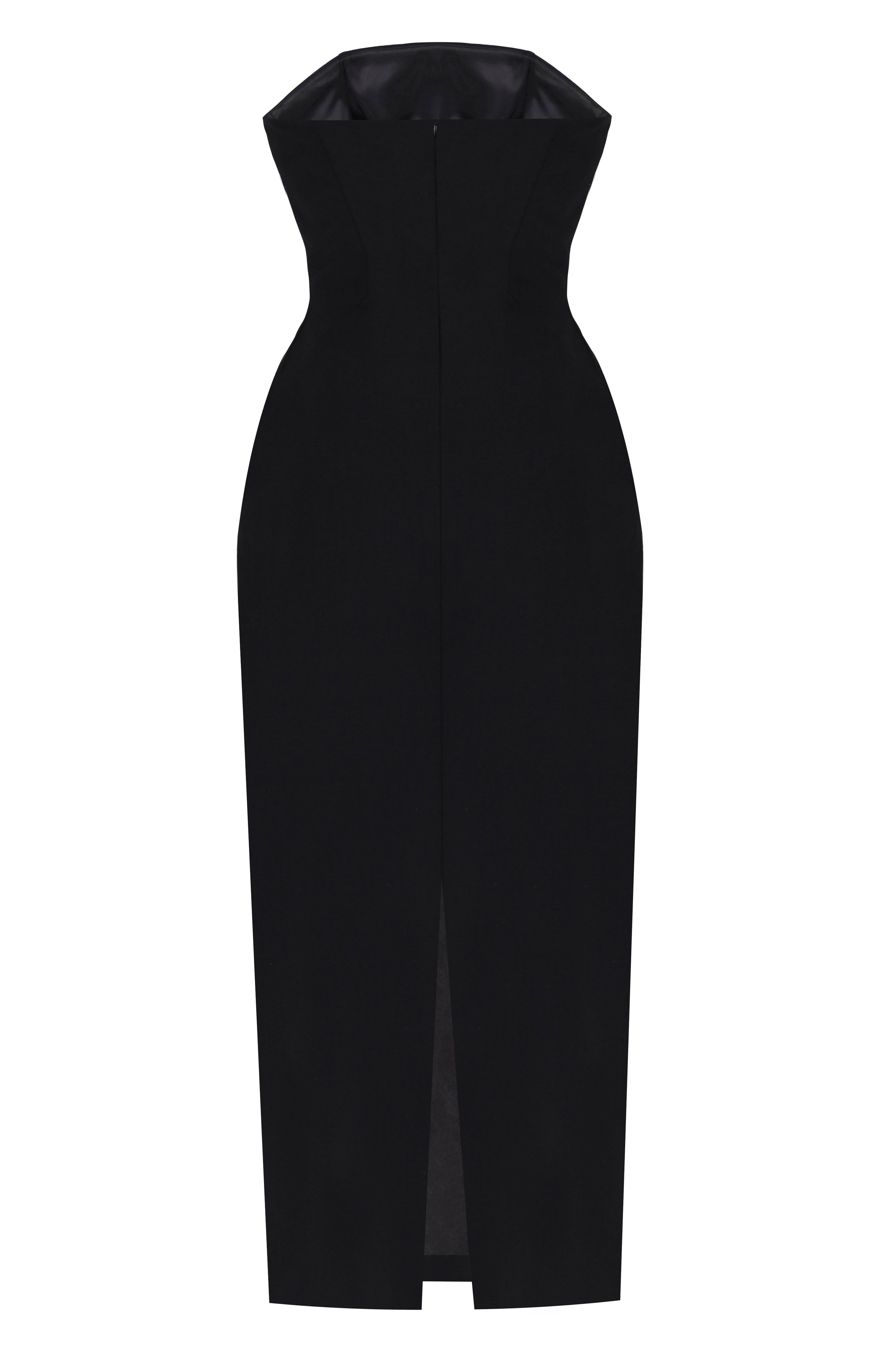 Tailored Strapless Pocket Dress