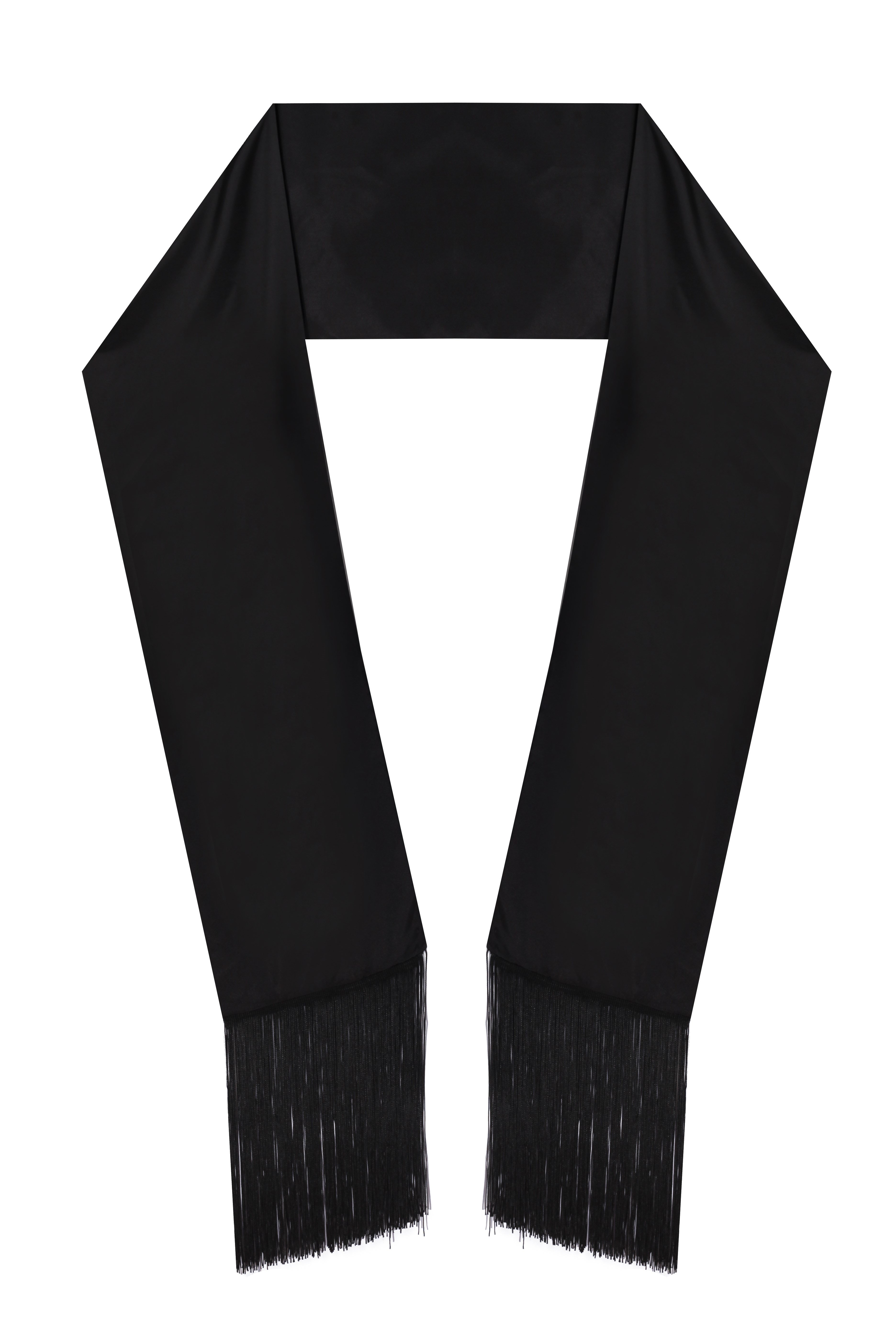 Tasseled Satin Scarf