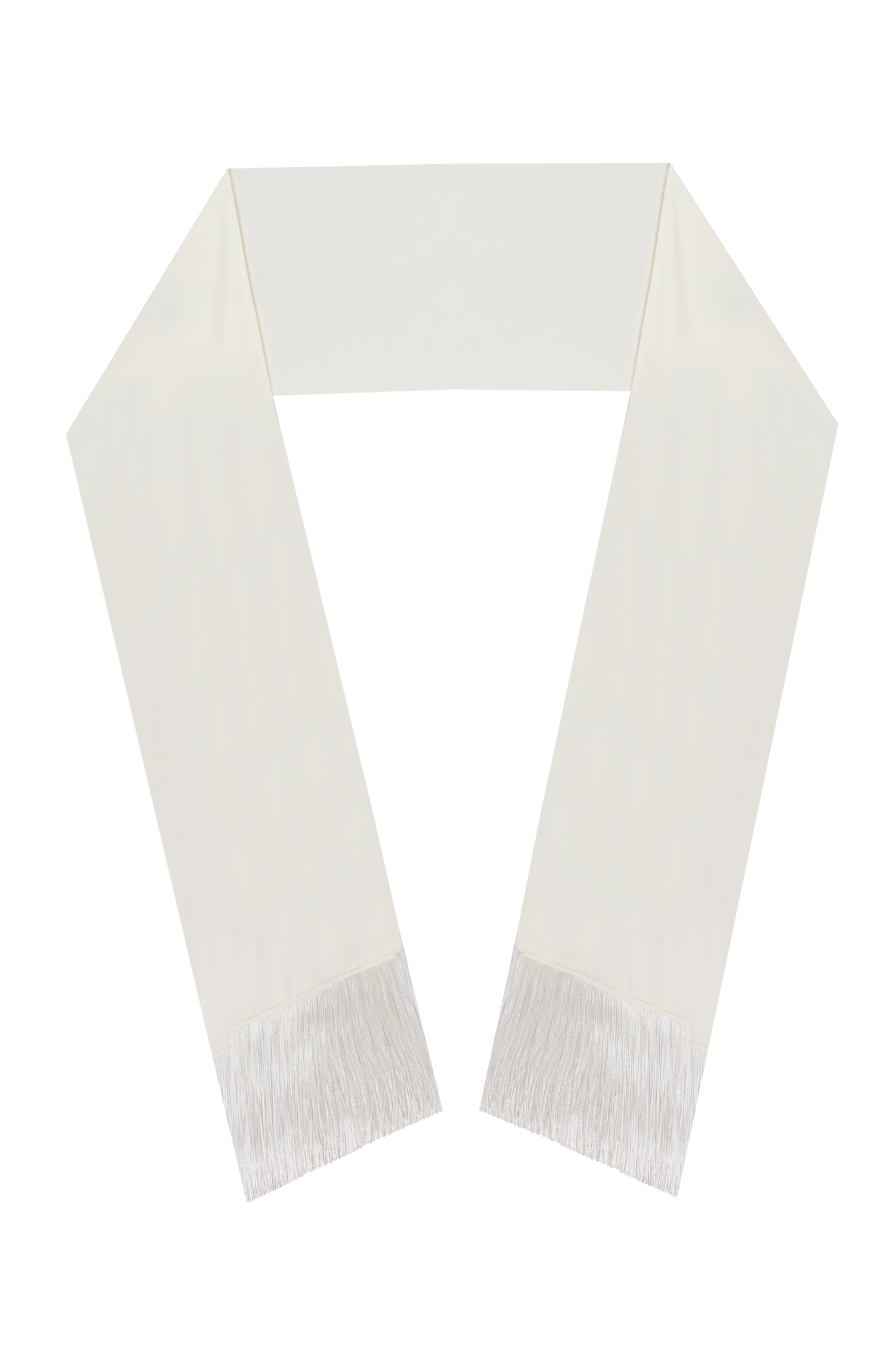 Tasseled Satin Scarf