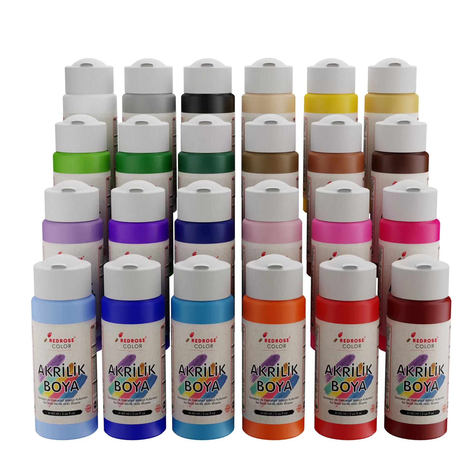 Akrilik Boya Seti 24 Renk 24x60ml