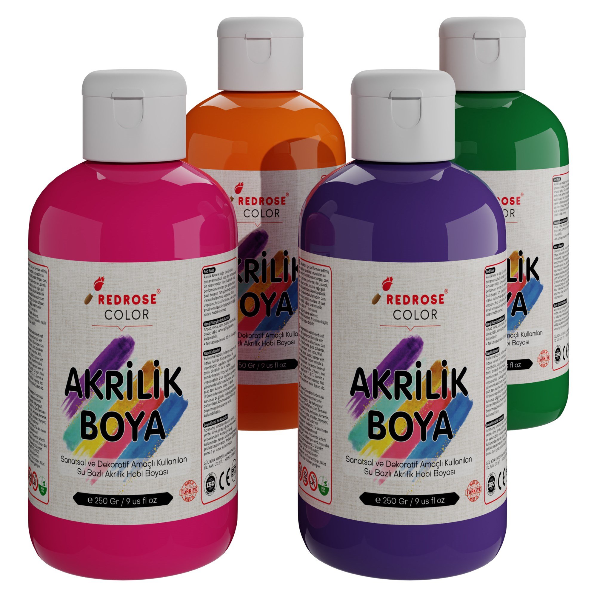 Ara Renkler Akrilik Boya 4'lü Set 4x250gr