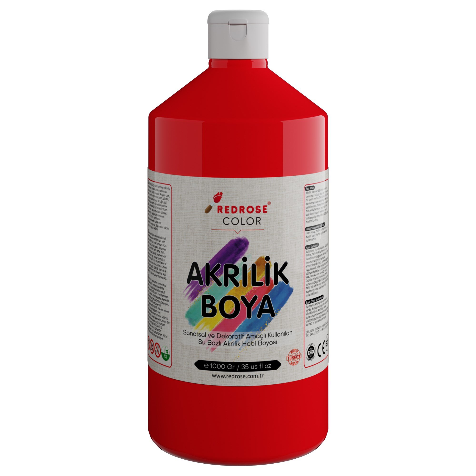 Kırmızı Akrilik Boya 1000gr