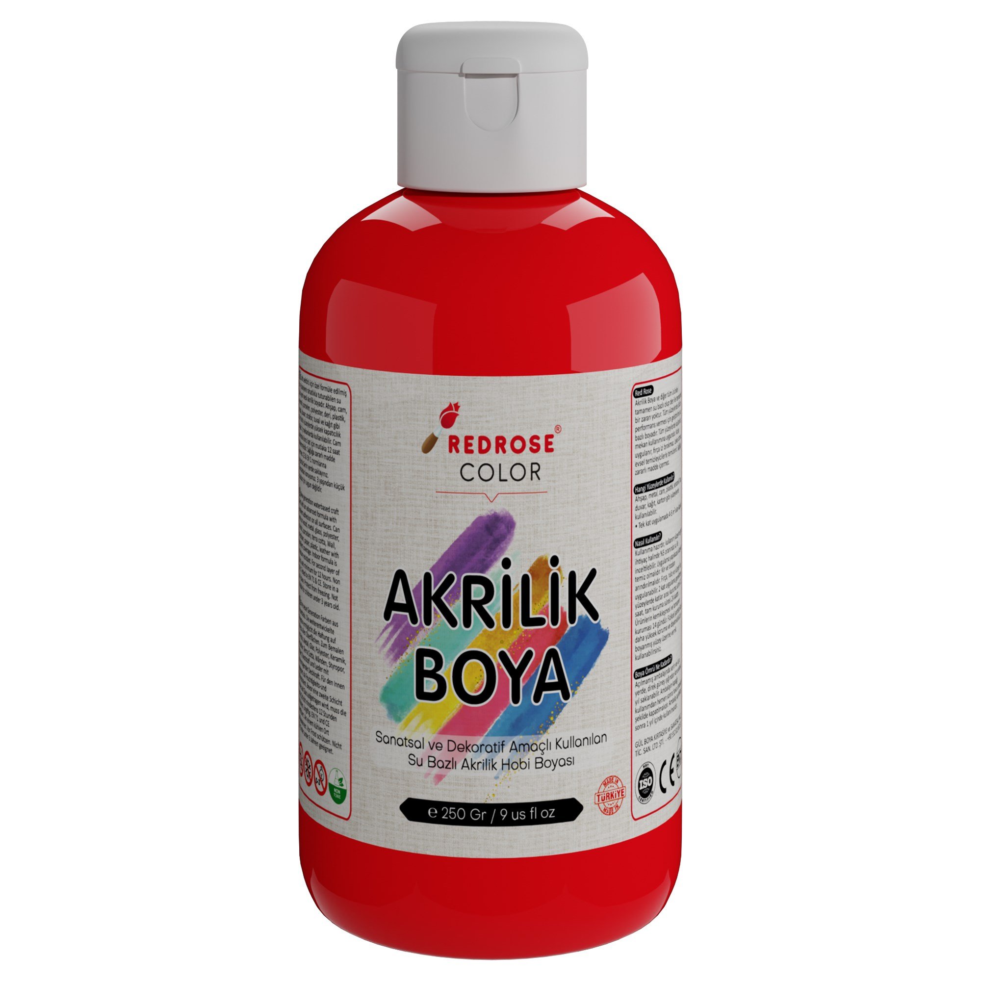 Kırmızı Akrilik Boya 250gr
