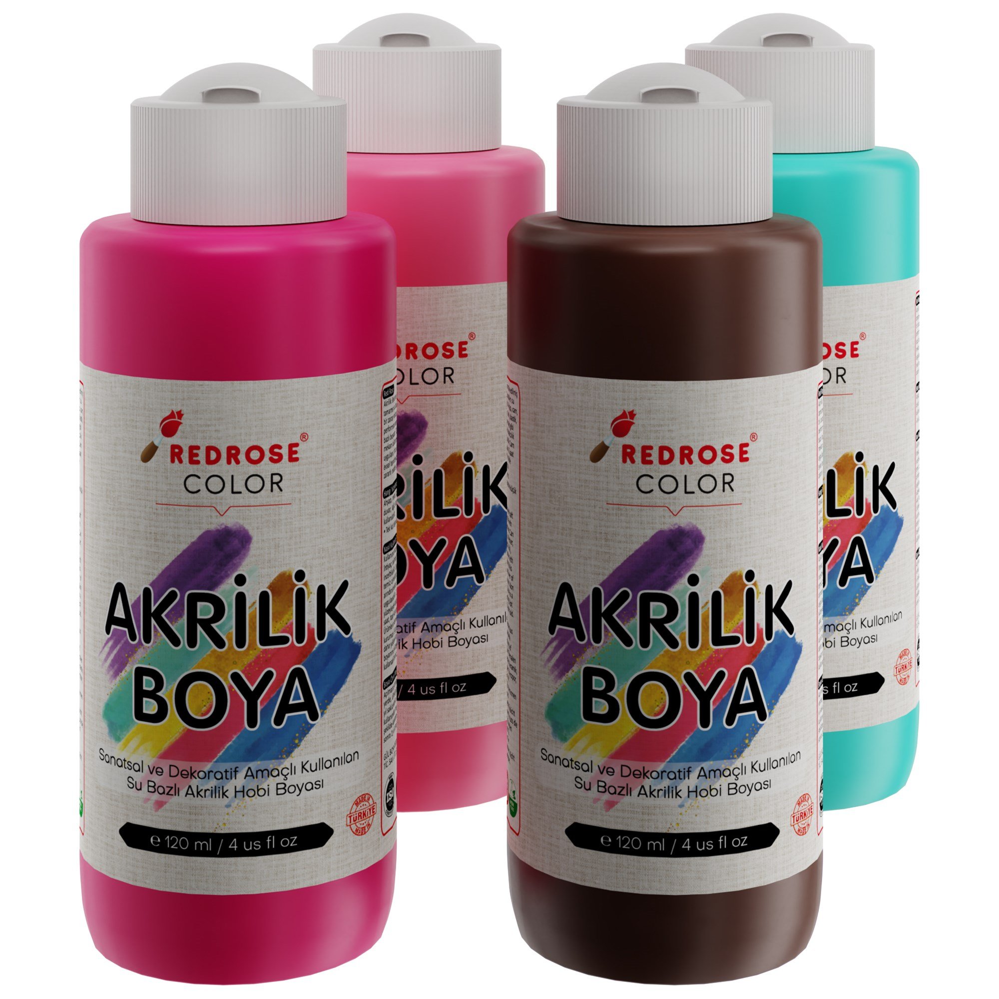 Tamamlayıcı Renkler Akrilik Boya 4'lü Set 4x120ml
